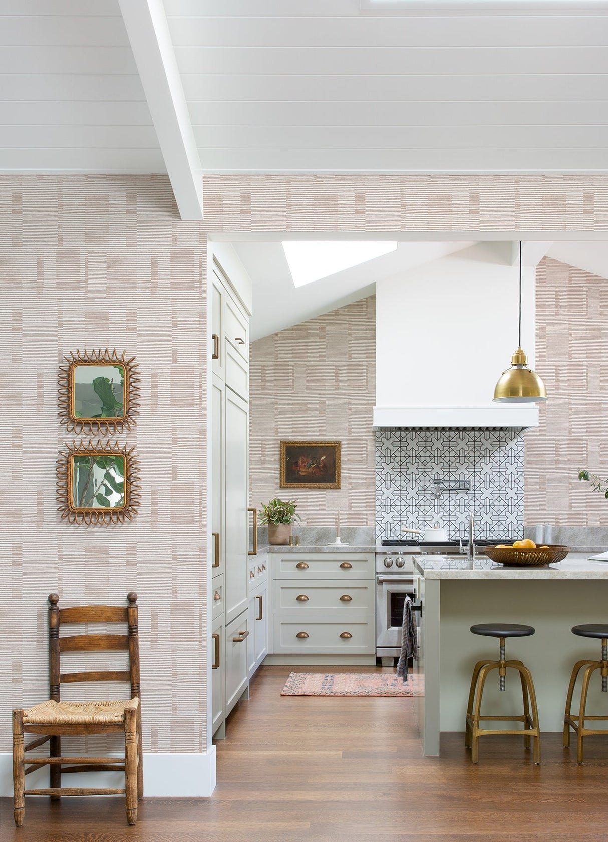 A-Street Prints 4074-26618 Callaway Pink Woven Stripes Wallpaper