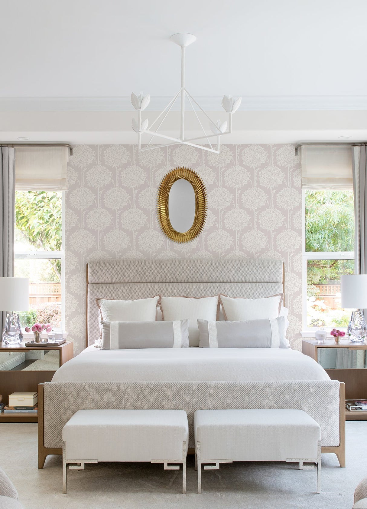 A-Street Prints 4074-26623 Zaria Lavender Topiary Wallpaper