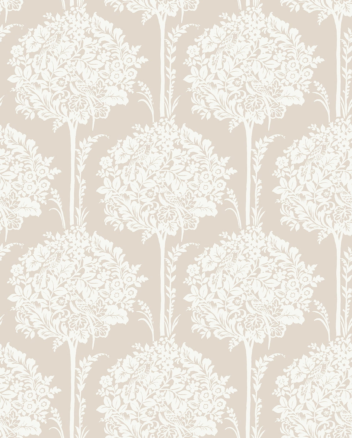 A-Street Prints 4074-26626 Zaria Taupe Topiary Wallpaper