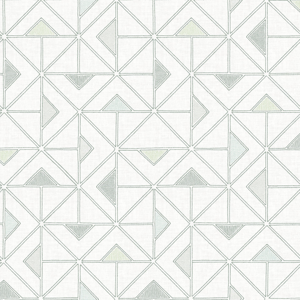 A-Street Prints 4074-26634 Jekyl Green Triangles Wallpaper