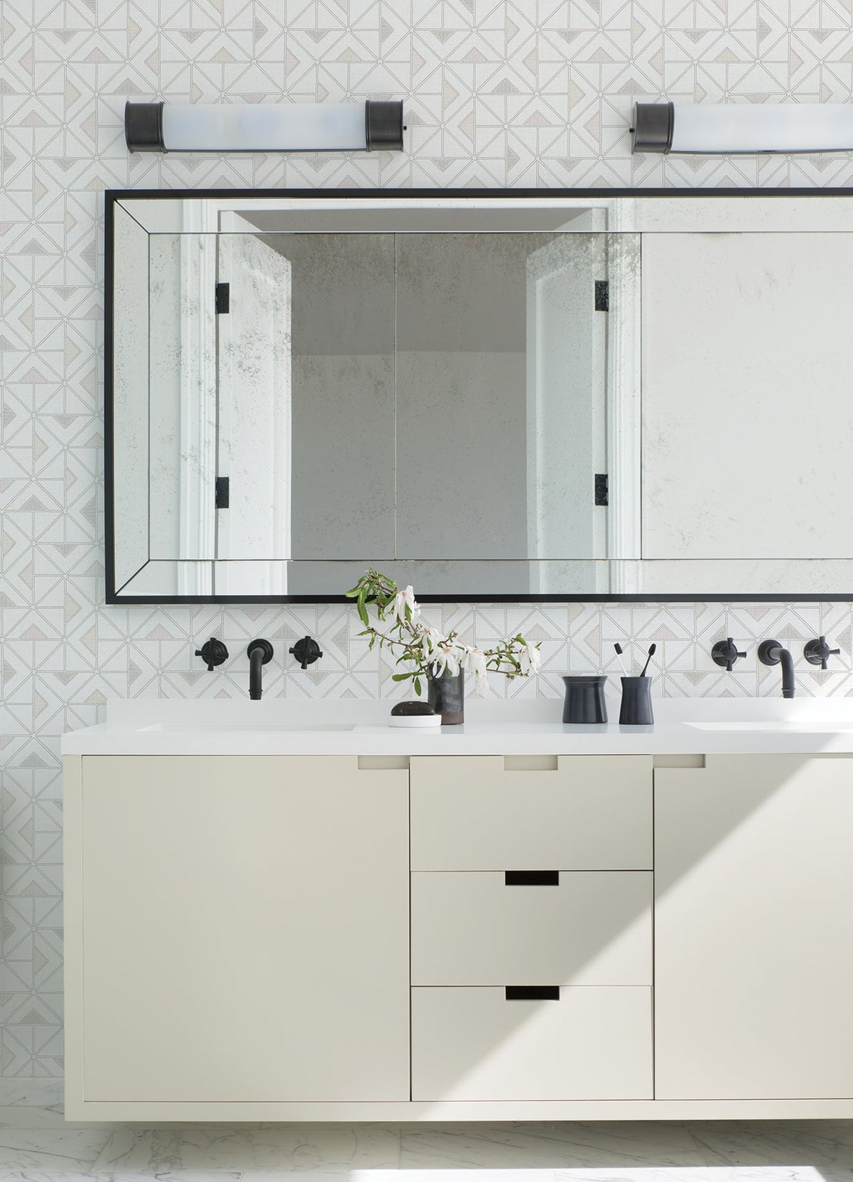 A-Street Prints 4074-26637 Jekyl Neutral Triangles Wallpaper