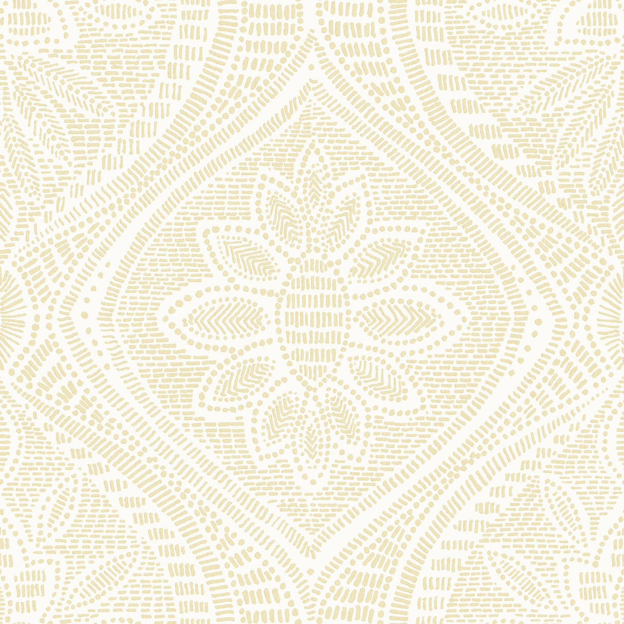 A-Street Prints 4074-26638 Scout Light Yellow Floral Ogee Wallpaper