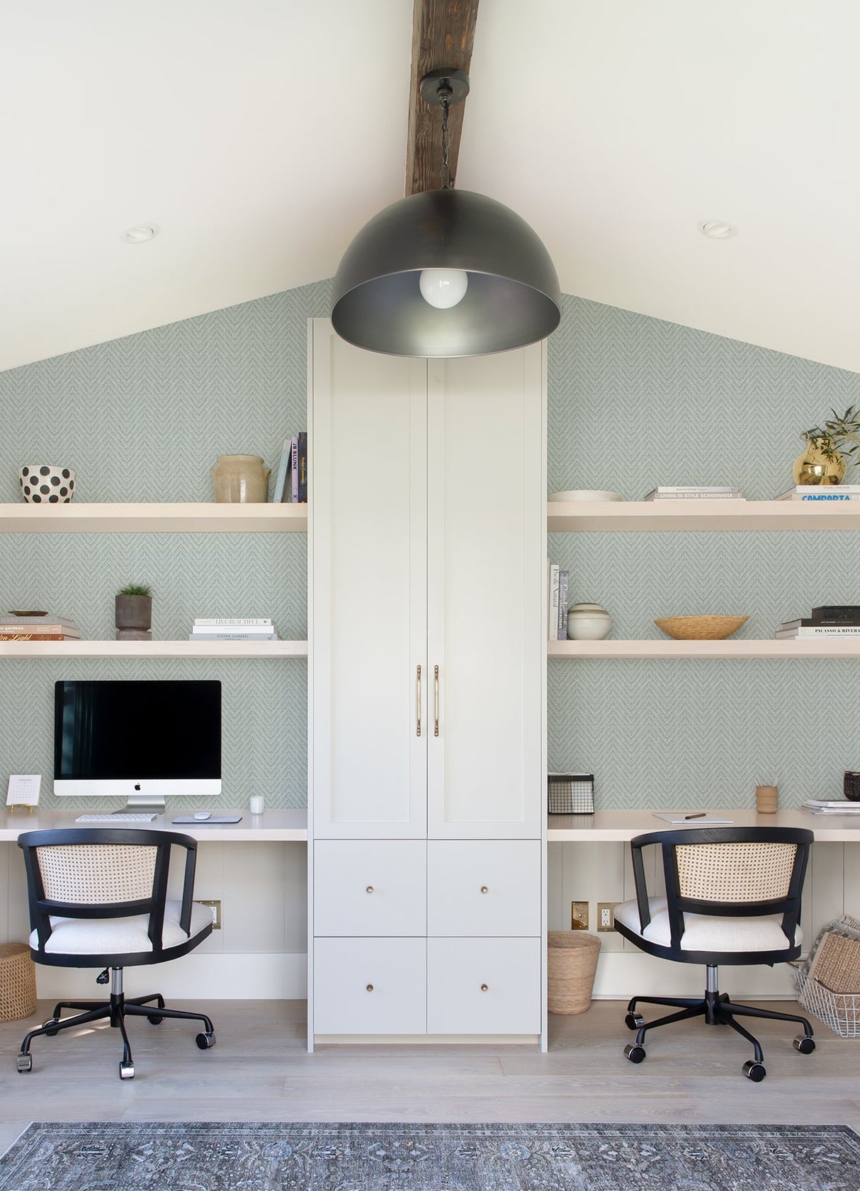 A-Street Prints 4074-26649 Glynn Sky Blue Chevron Wallpaper