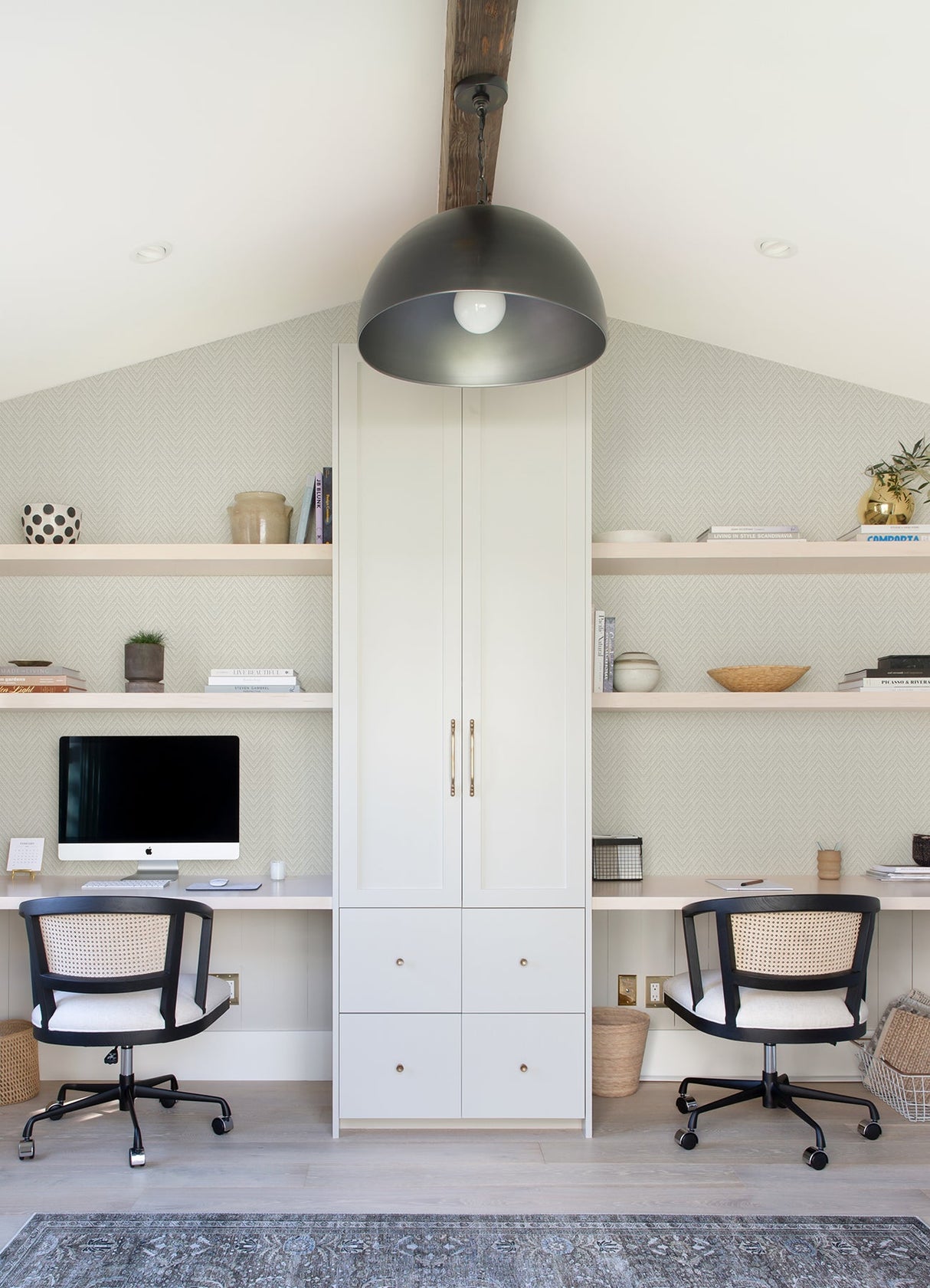 A-Street Prints 4074-26651 Glynn Silver Chevron Wallpaper