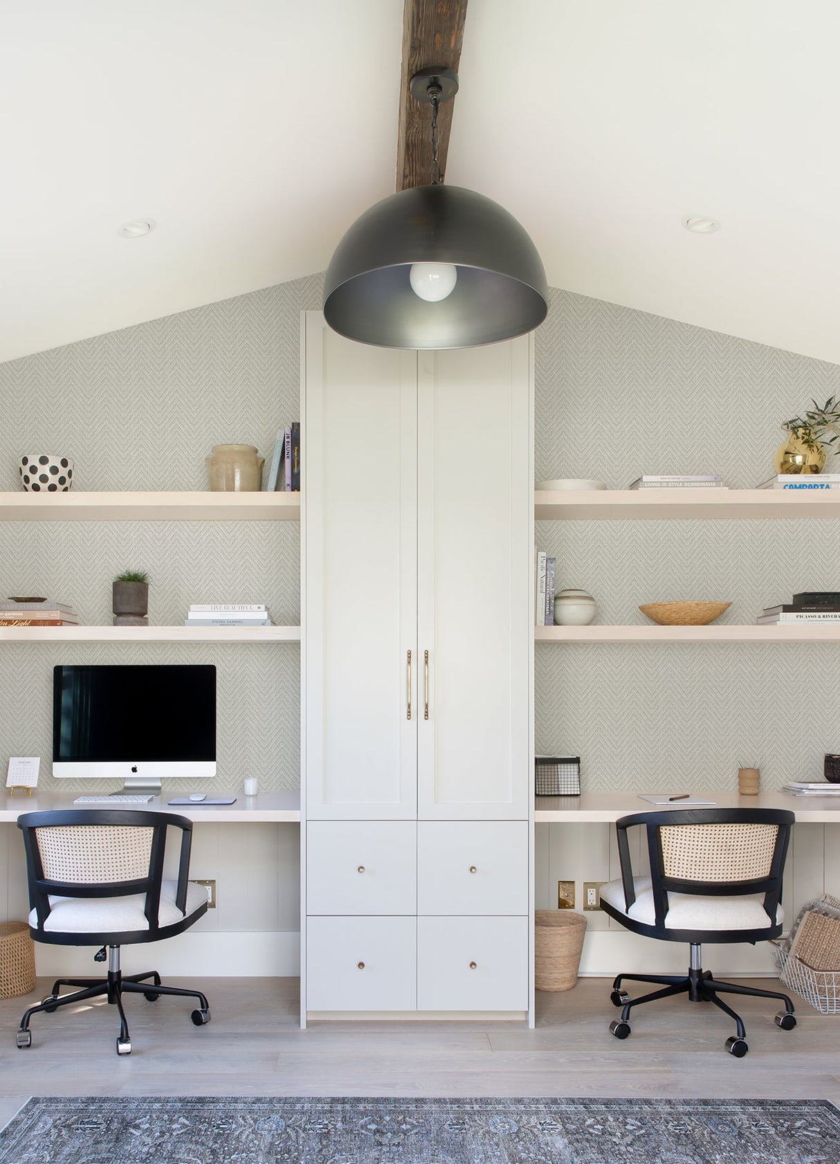 A-Street Prints 4074-26652 Glynn Light Grey Chevron Wallpaper