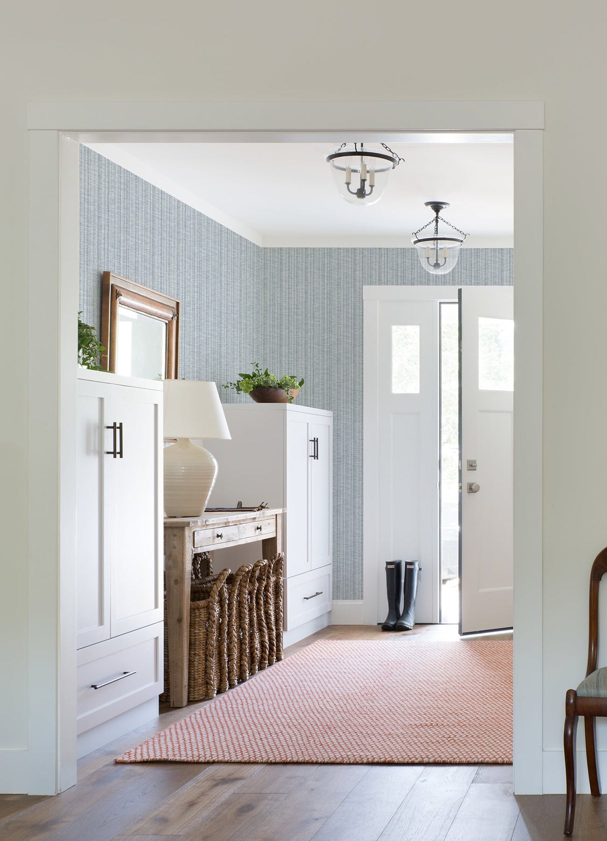 A-Street Prints 4074-26656 Simon Blue Woven Texture Wallpaper