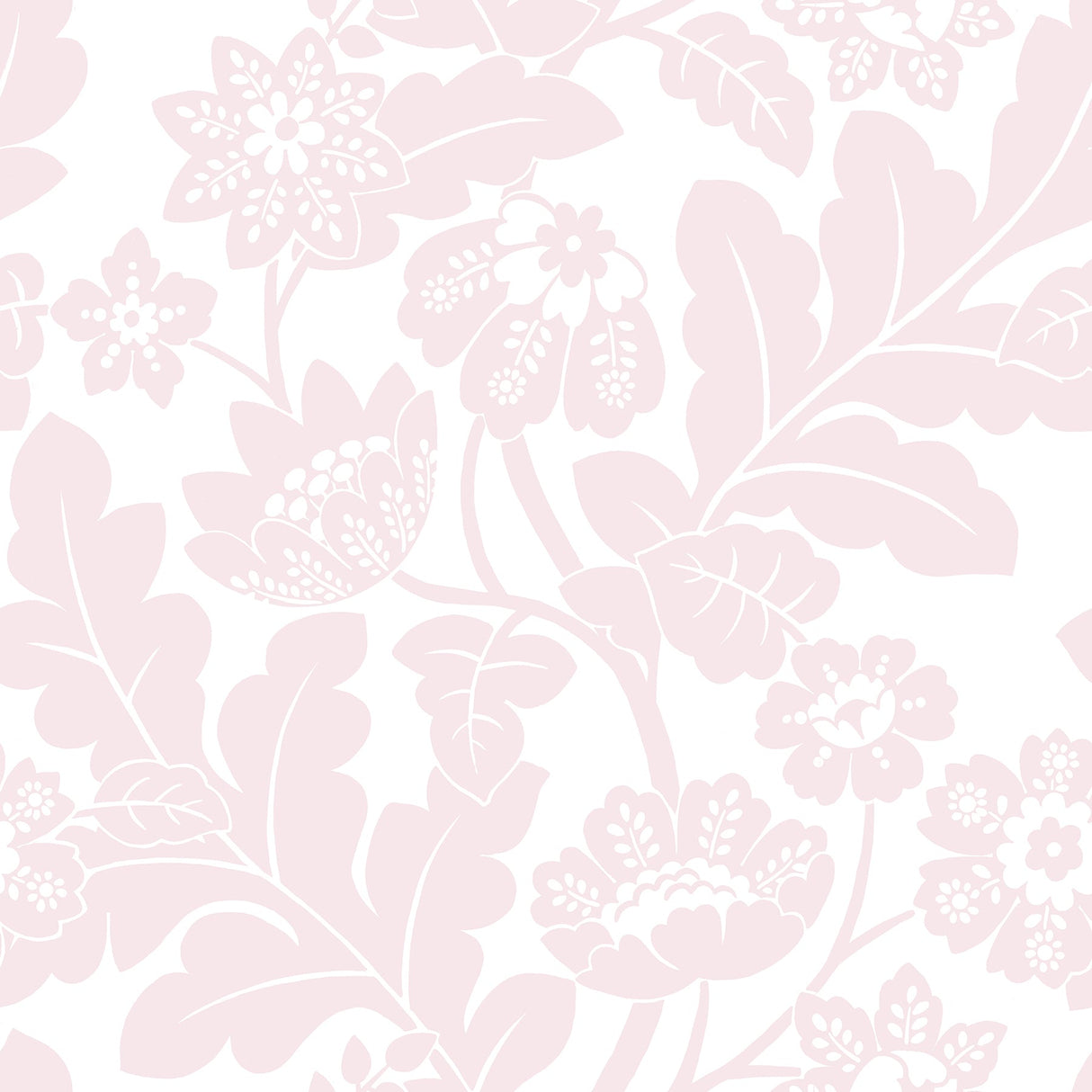 A-Street Prints 4074-87374 Augusta Pink Flock Damask Wallpaper