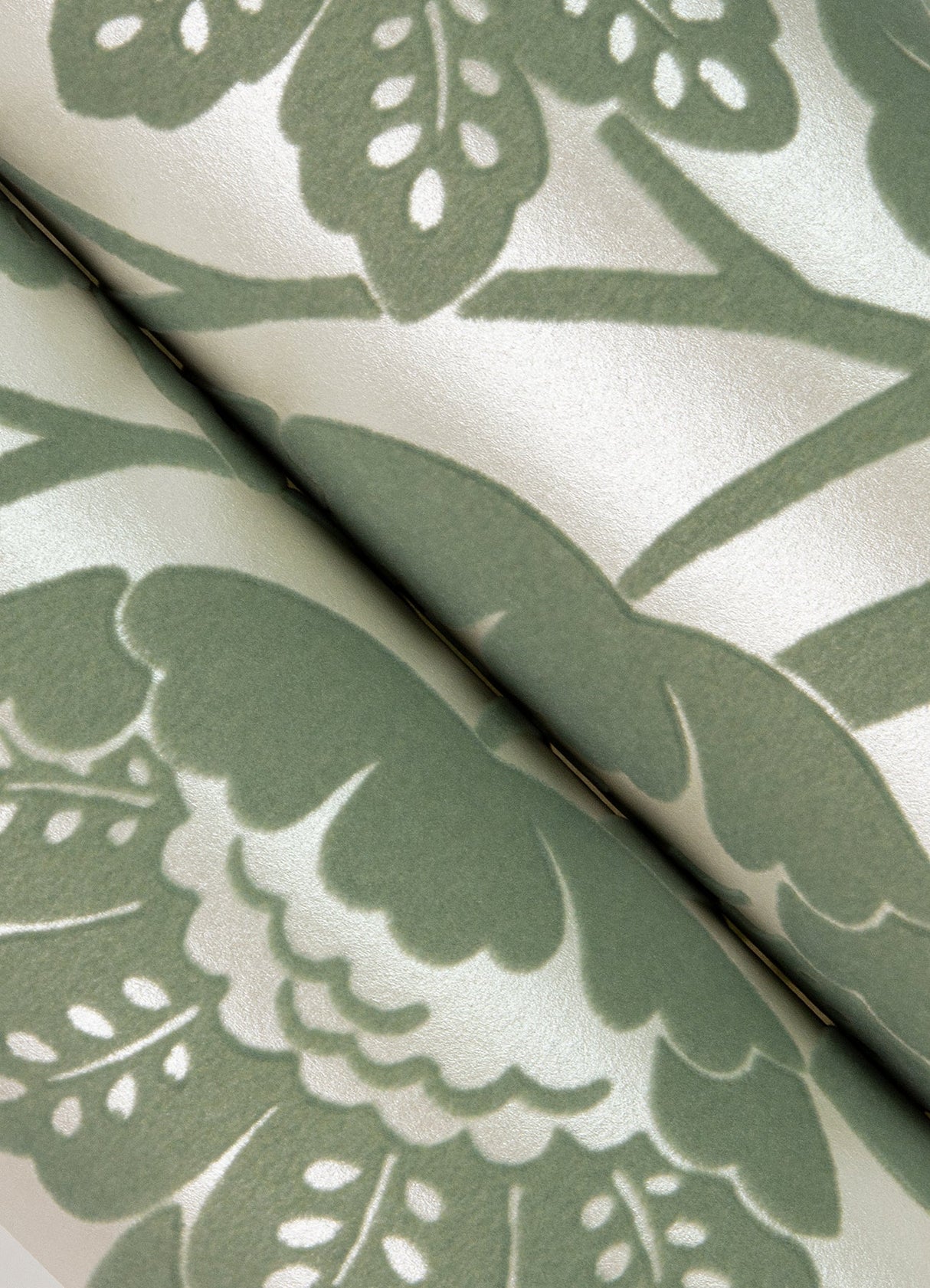 A-Street Prints 4074-87375 Augusta Seafoam Flock Damask Wallpaper