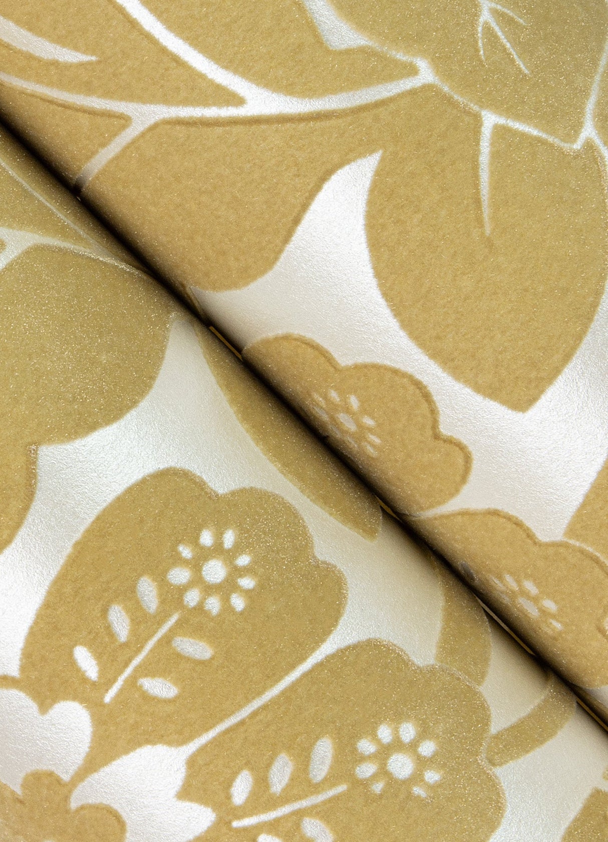 A-Street Prints 4074-87377 Augusta Butter Flock Damask Wallpaper