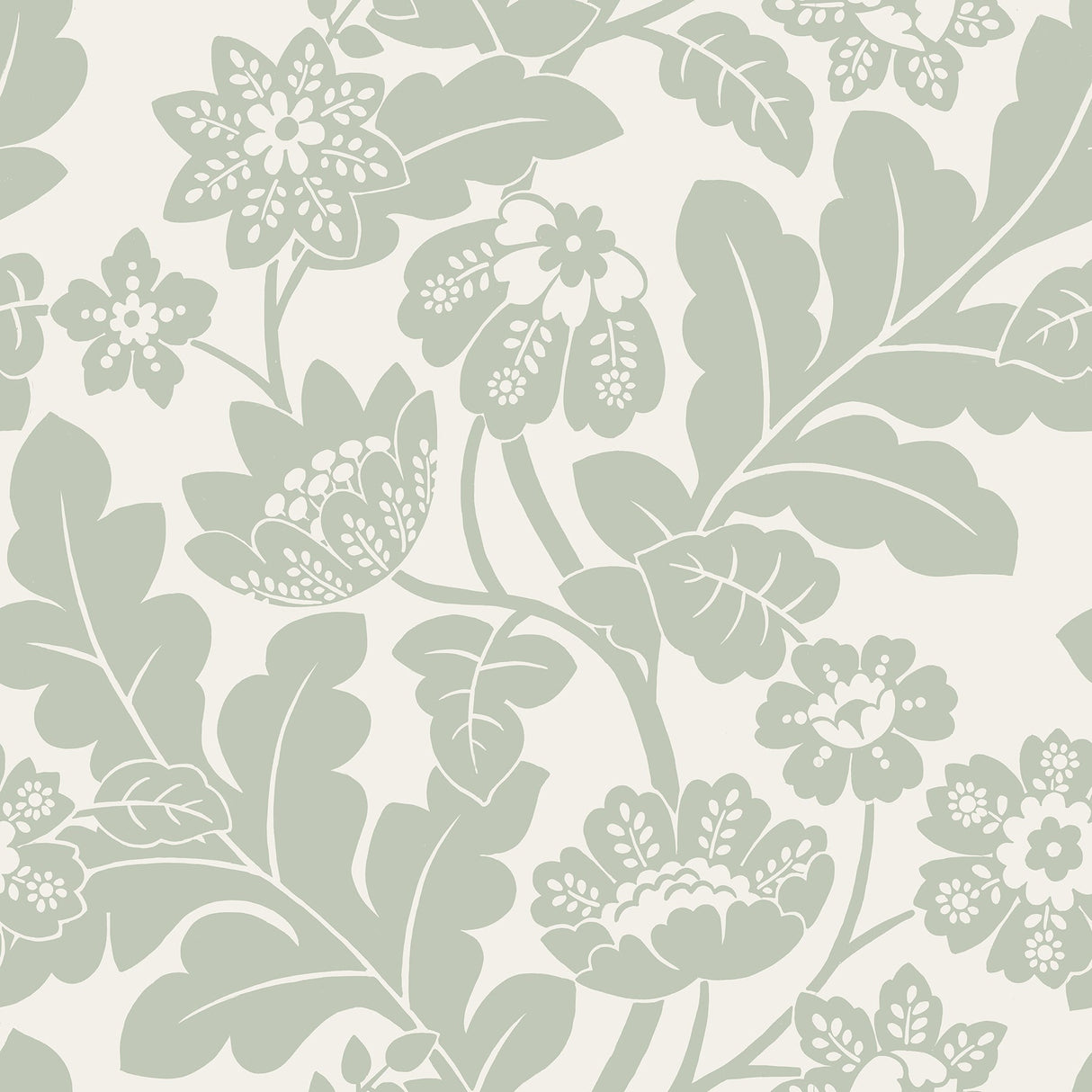 A-Street Prints 4074-87378 Augusta Silver Flock Damask Wallpaper