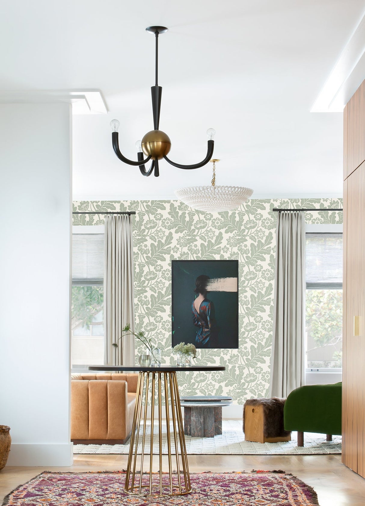 A-Street Prints 4074-87378 Augusta Silver Flock Damask Wallpaper