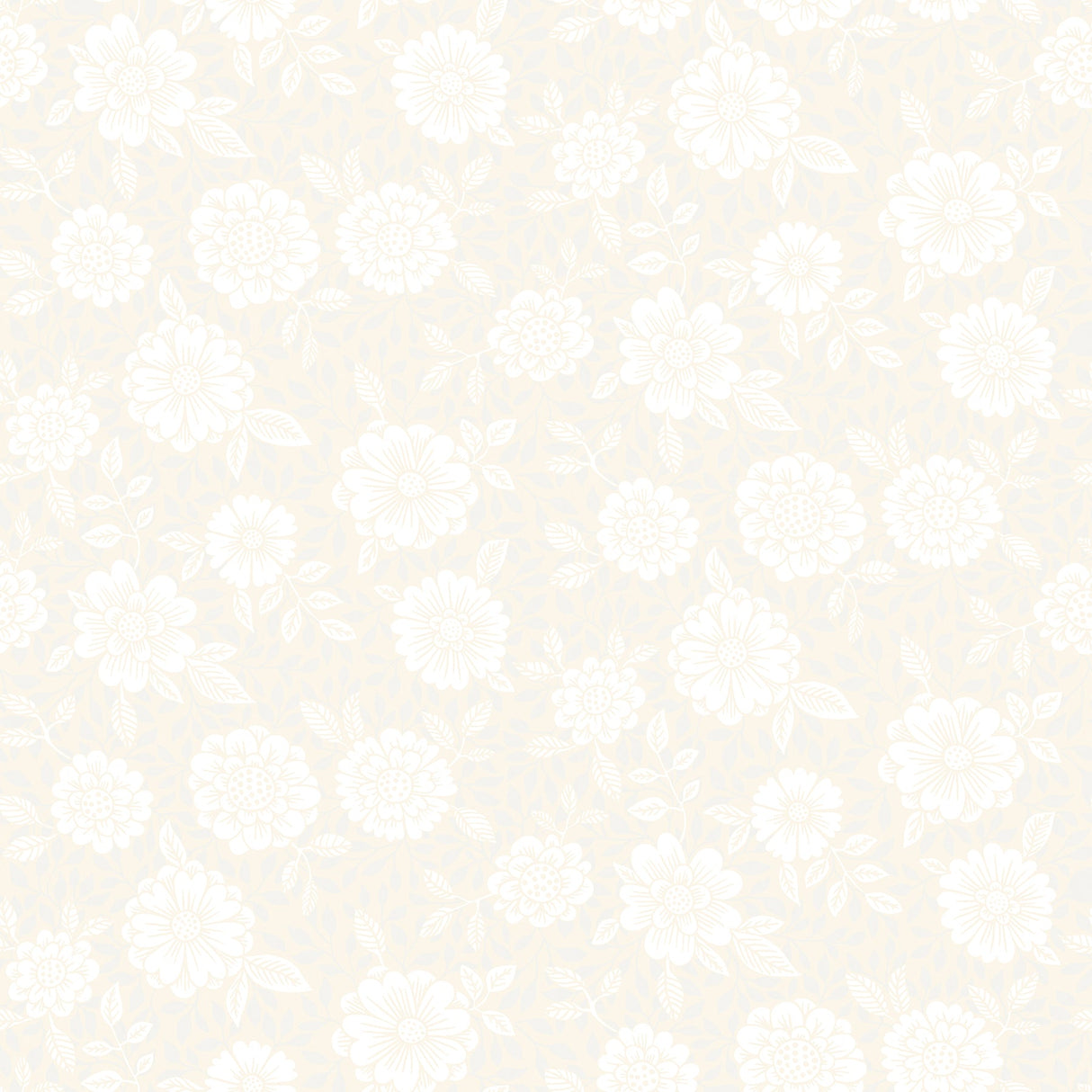 A-Street Prints 4080-15907 Lizette Cream Charming Floral Wallpaper