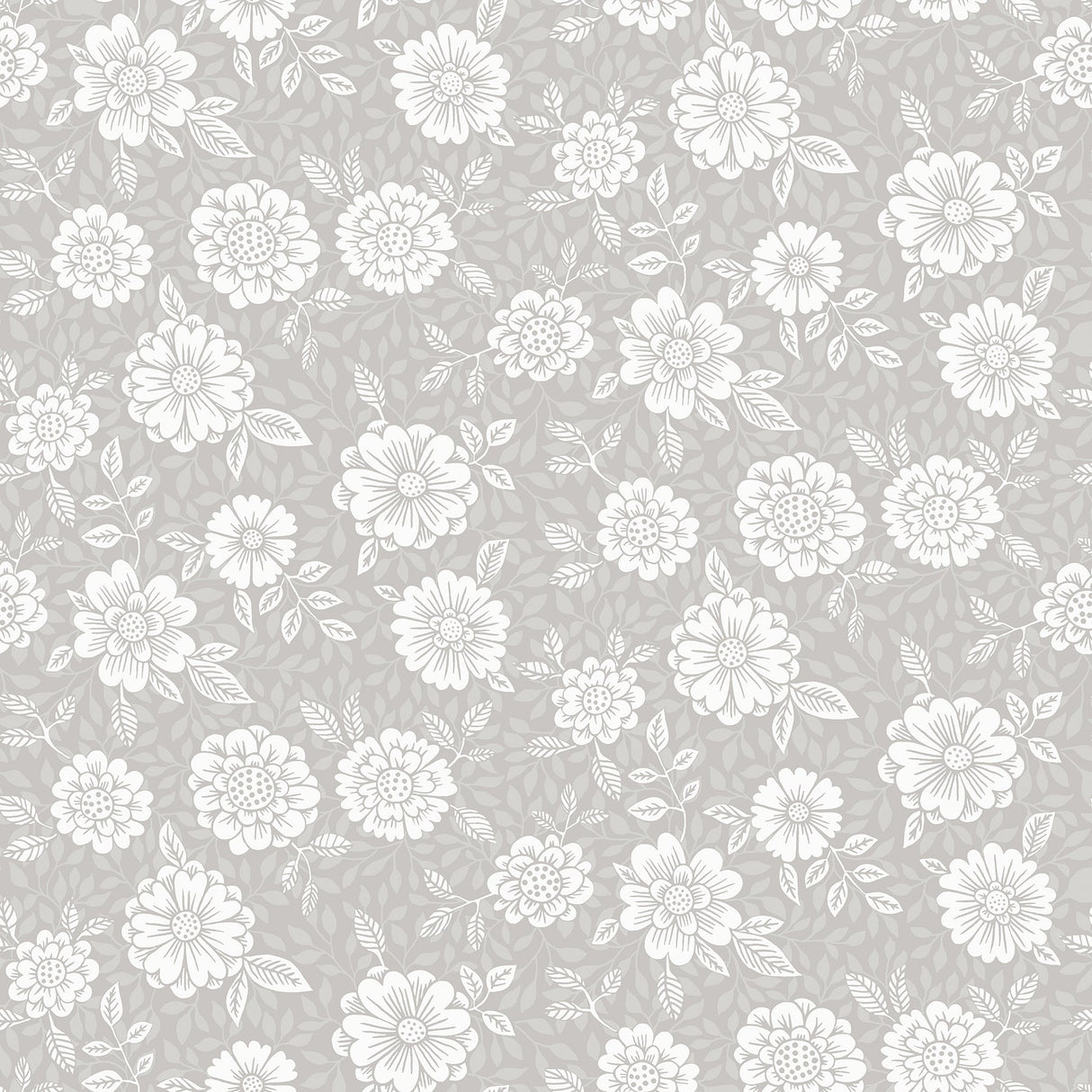A-Street Prints 4080-15909 Lizette Grey Charming Floral Wallpaper