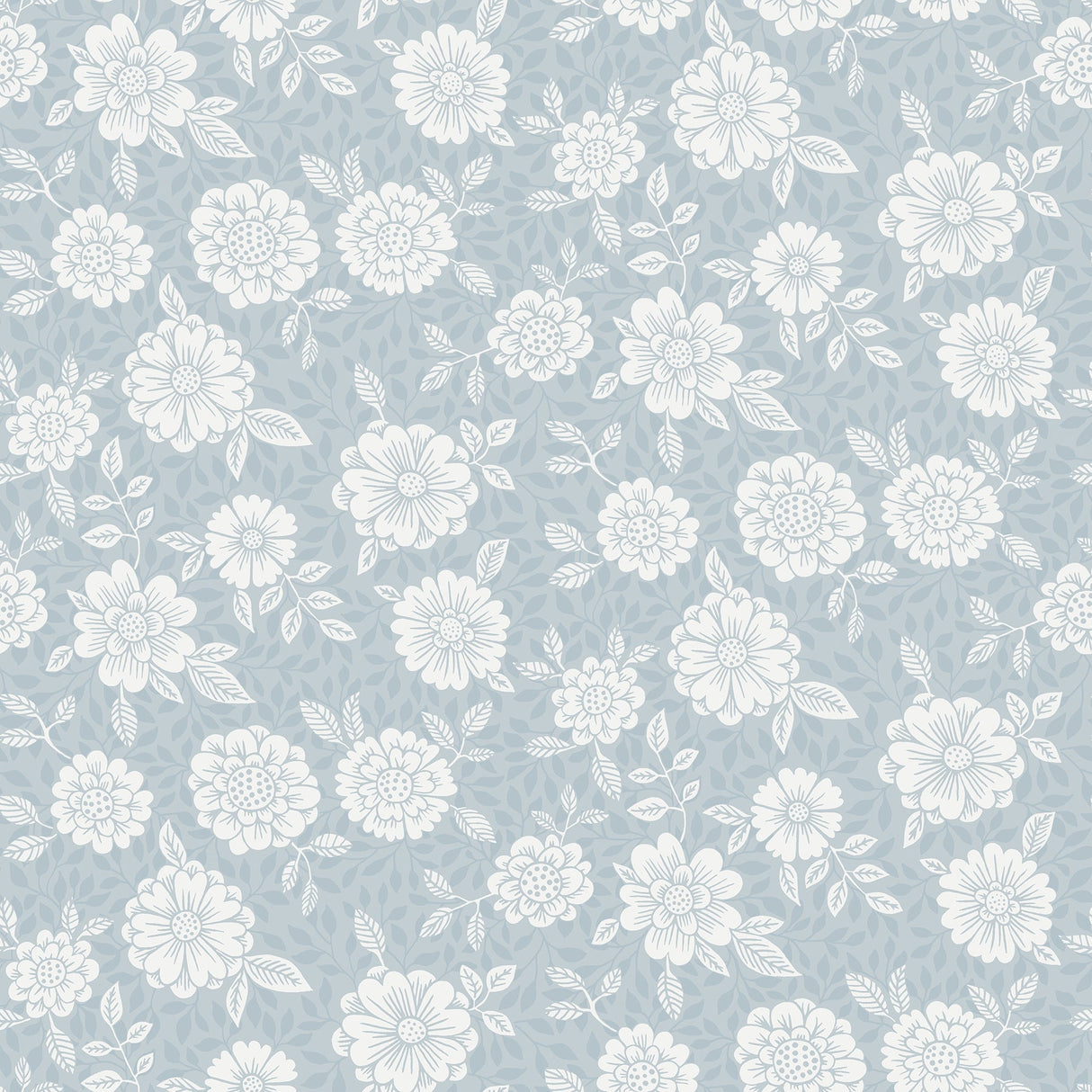 A-Street Prints 4080-15912 Lizette Light Blue Charming Floral Wallpaper
