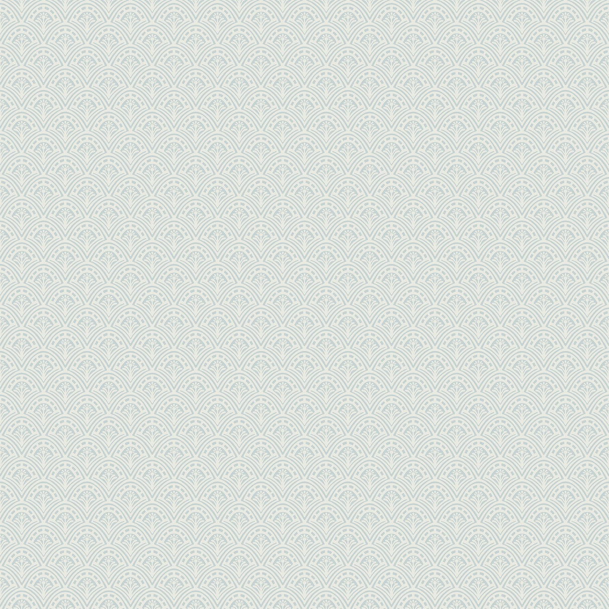 A-Street Prints 4080-15918 Athena Light Blue Scalloped Botanical Wallpaper