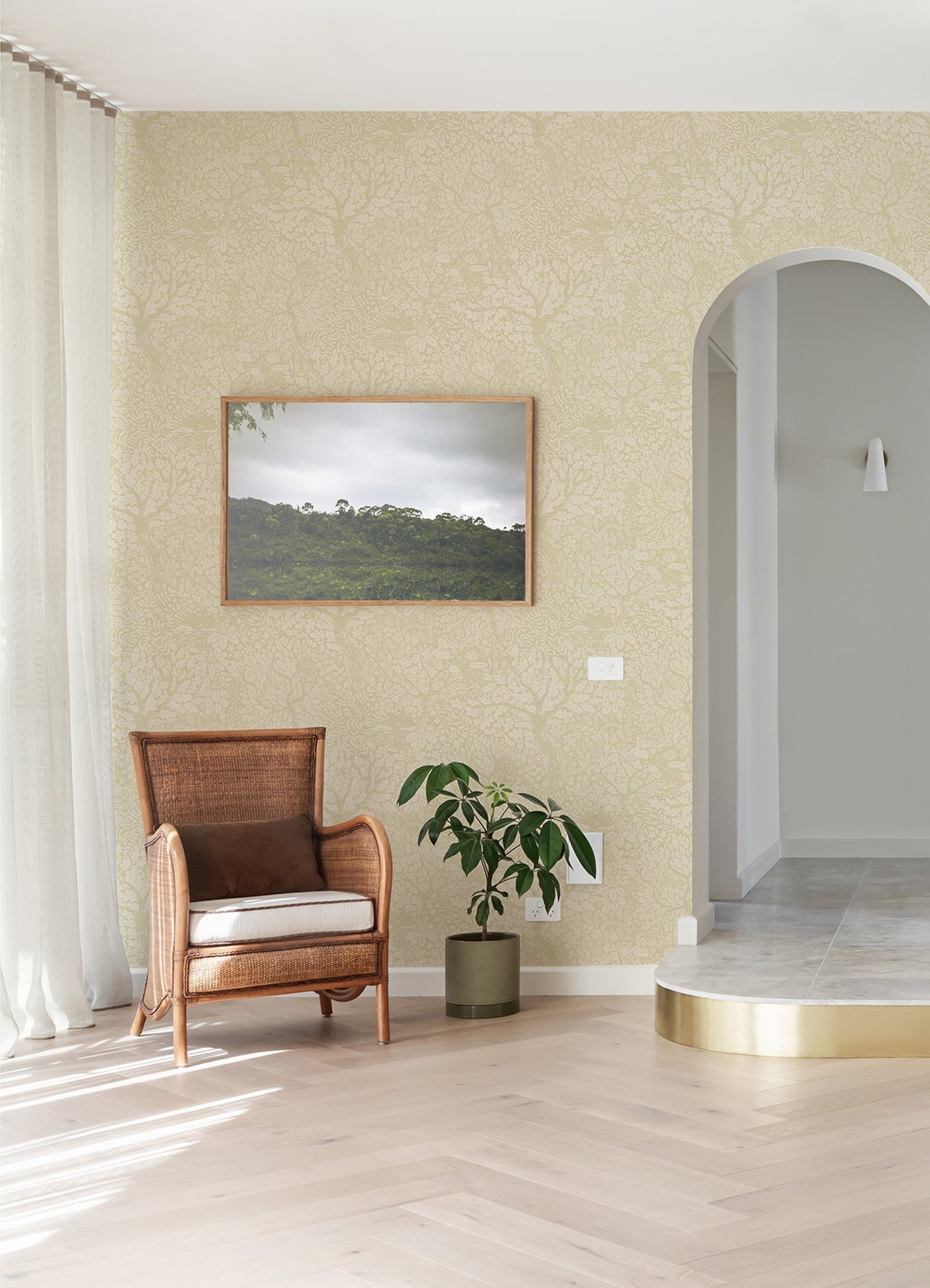 A-Street Prints 4080-83109 Olle Neutral Forest Sanctuary Wallpaper