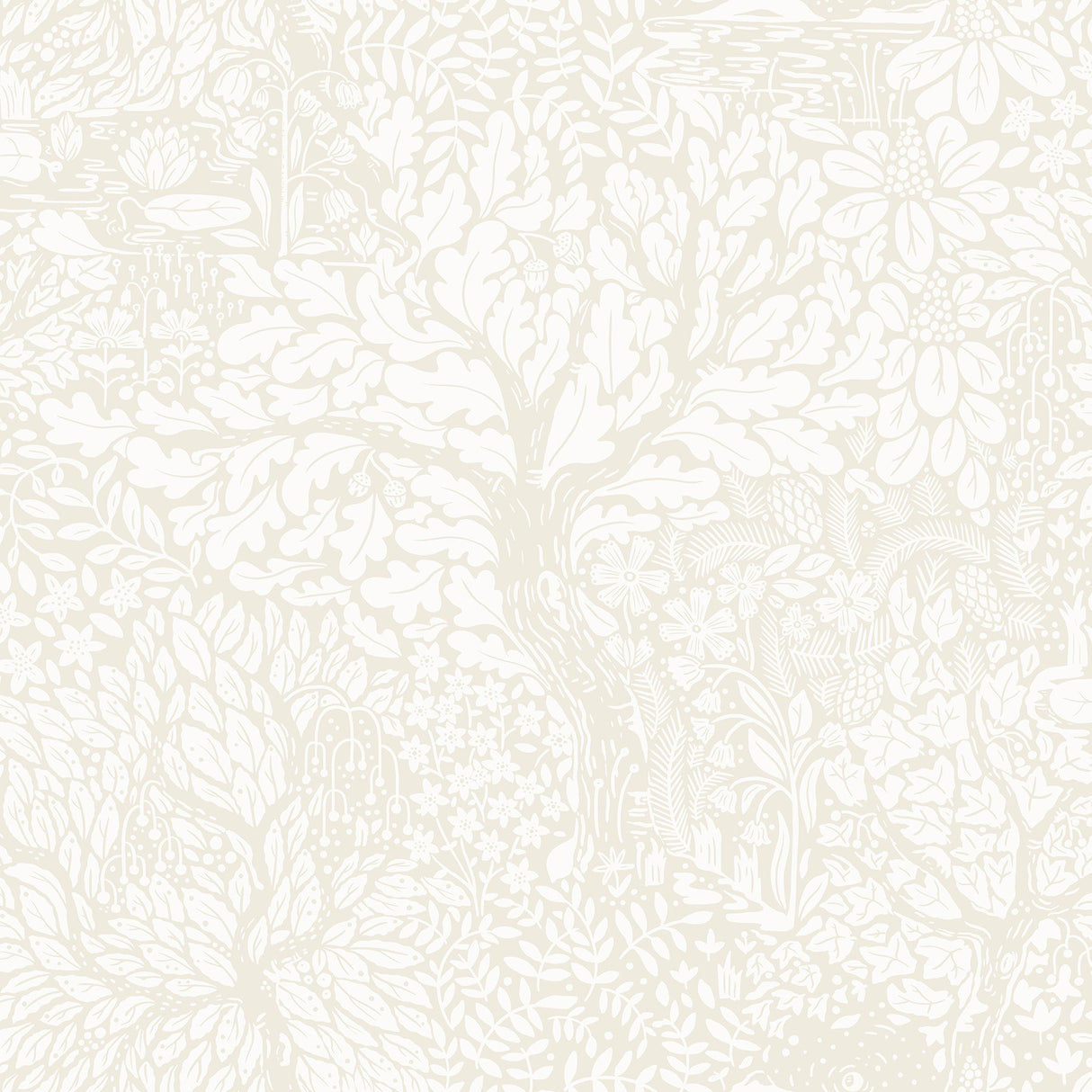 A-Street Prints 4080-83111 Olle Cream Forest Sanctuary Wallpaper