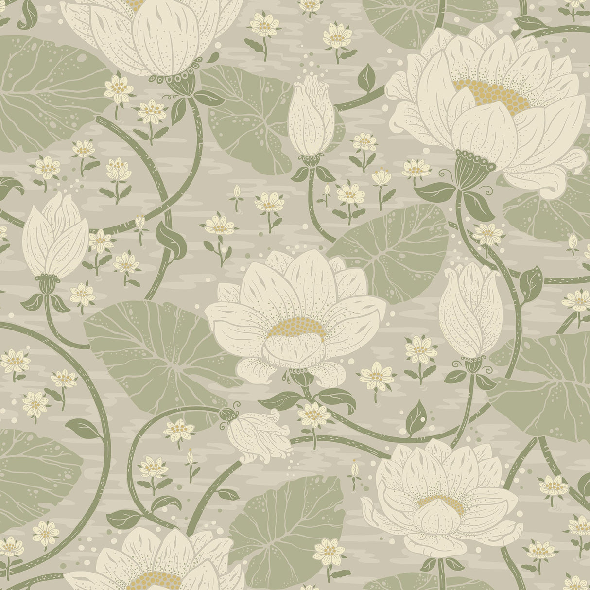 A-Street Prints 4080-83124 Eva Light Grey Lotus Dreams Wallpaper