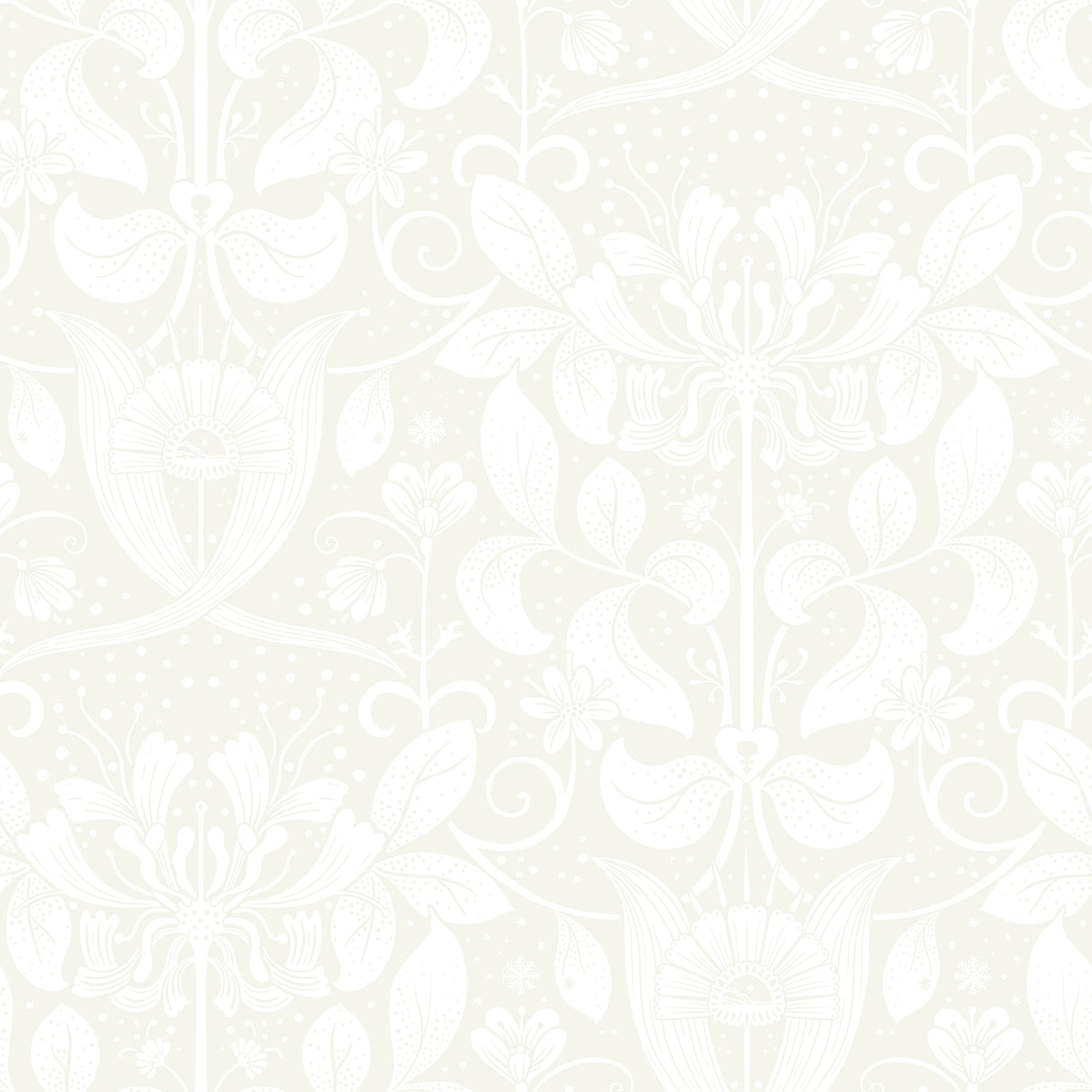 A-Street Prints 4080-83130 Berit Bone Floral Crest Wallpaper