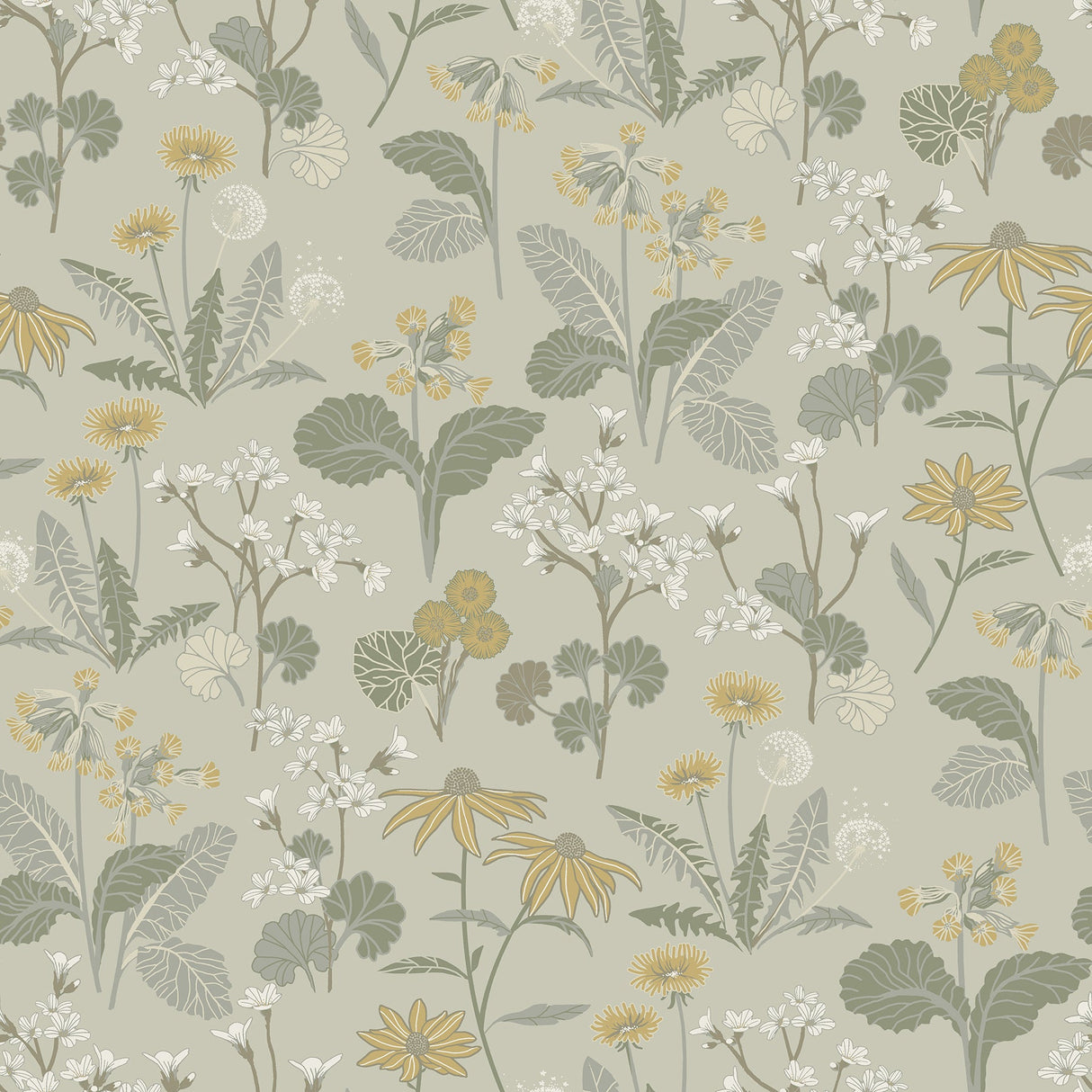 A-Street Prints 4080-92134 Magdalena Light Green Dandelion Wallpaper