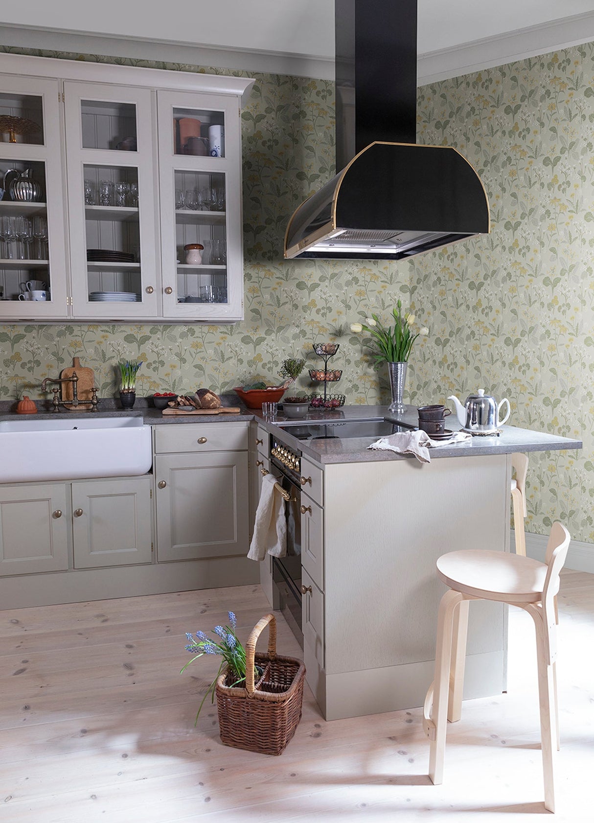 A-Street Prints 4080-92134 Magdalena Light Green Dandelion Wallpaper