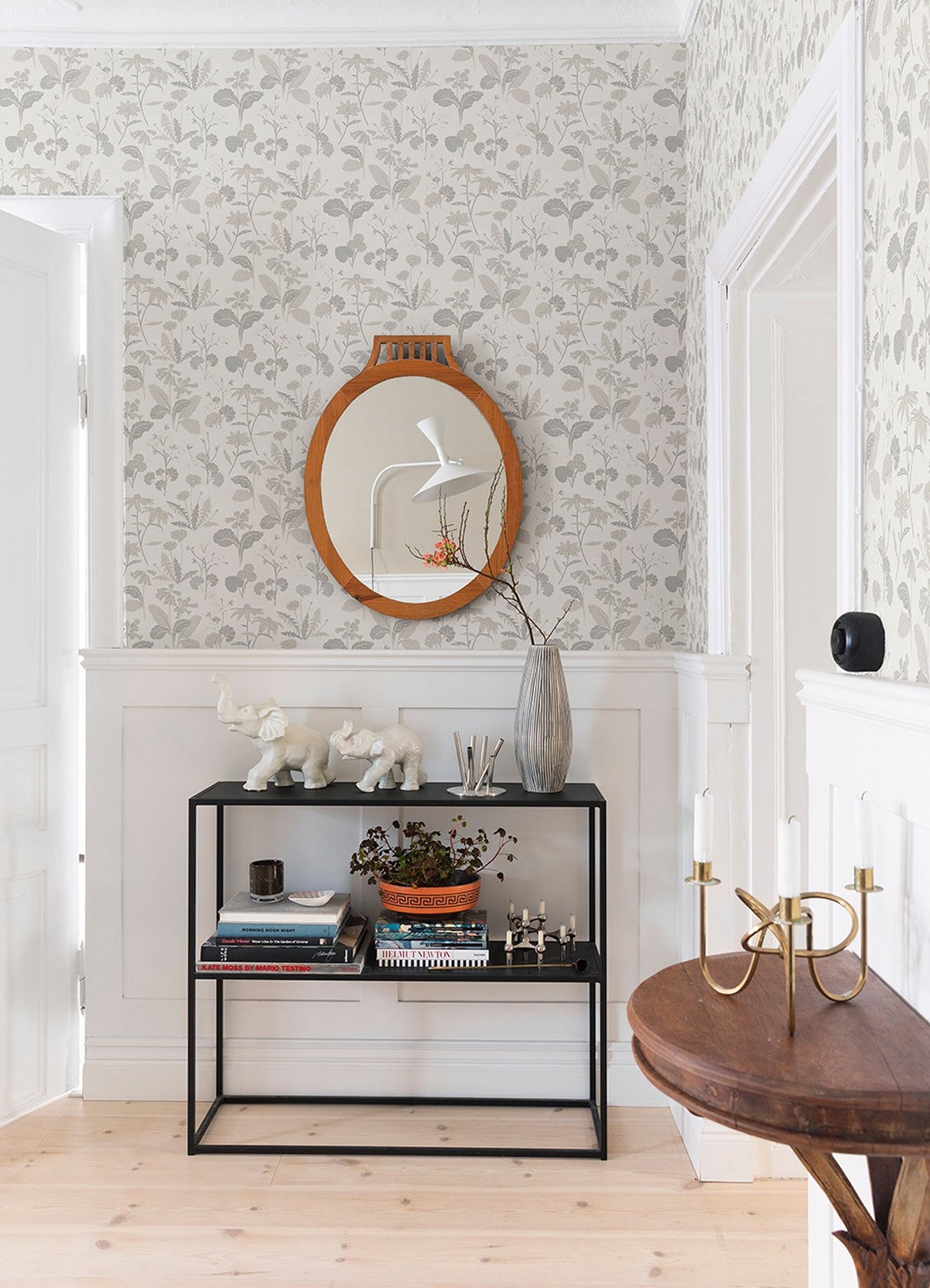 A-Street Prints 4080-92136 Magdalena Light Grey Dandelion Wallpaper