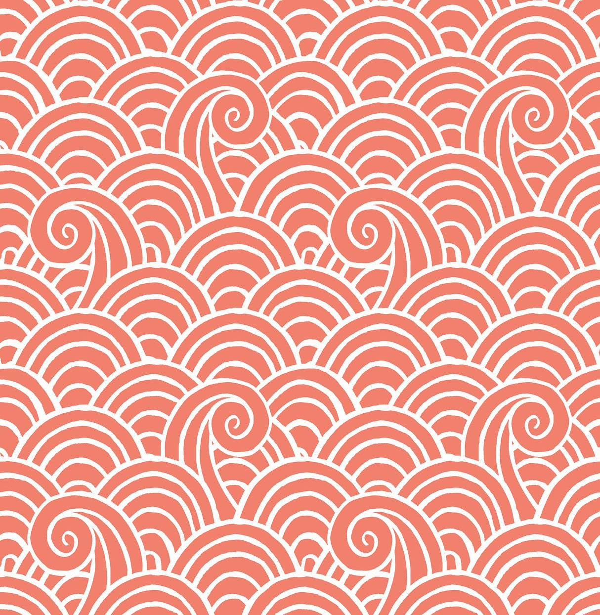 A-Street Prints 4081-26306 Alorah Coral Wave Wallpaper