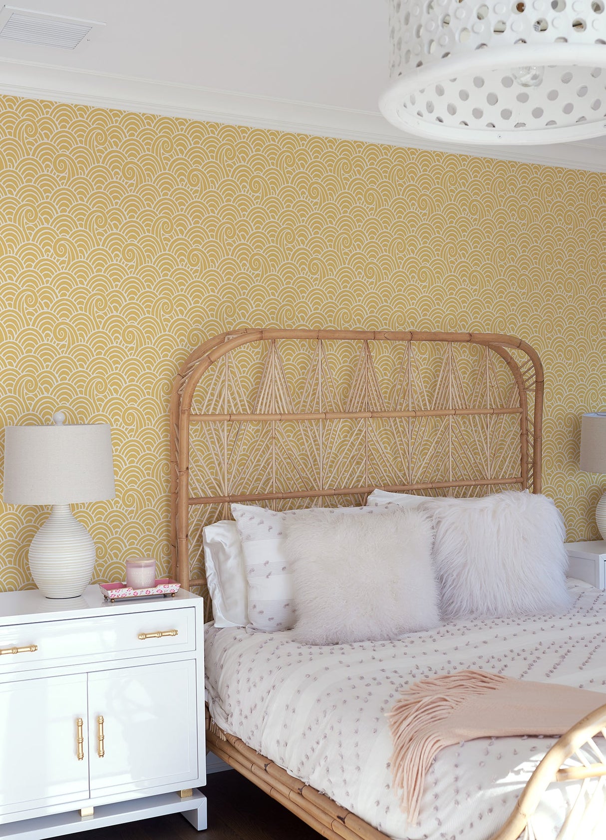 A-Street Prints 4081-26307 Alorah Yellow Wave Wallpaper