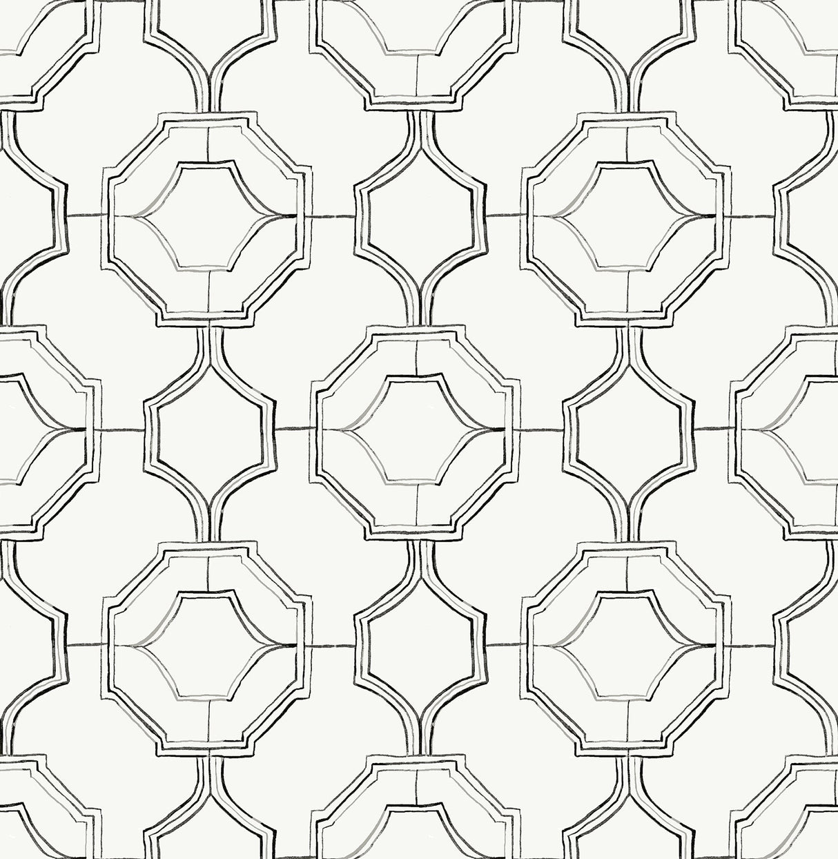 A-Street Prints 4081-26315 Gallina Charcoal Trellis Wallpaper