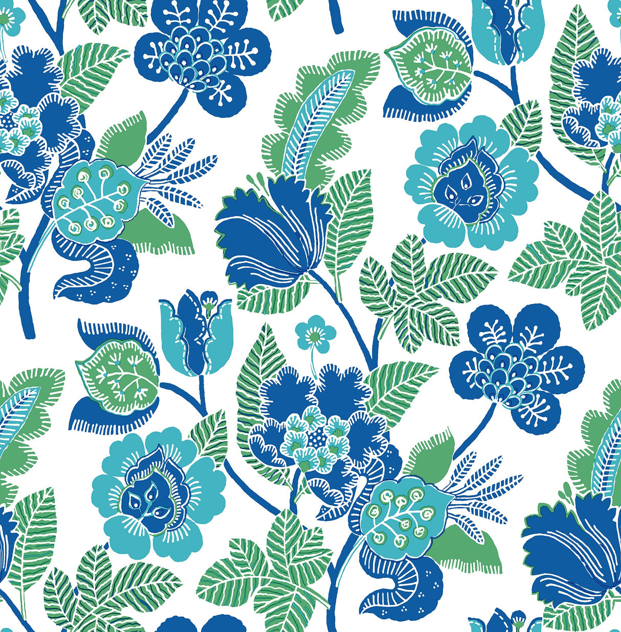 A-Street Prints 4081-26339 Jana Green Jacobean Wallpaper
