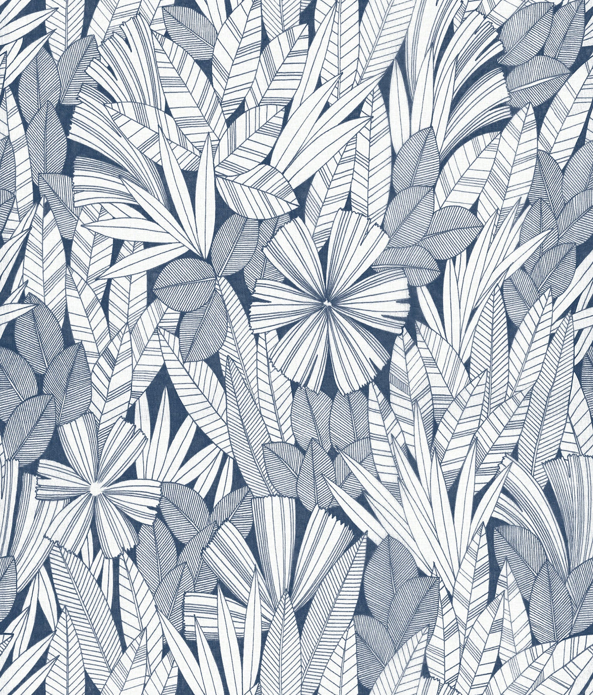 A-Street Prints 4081-26342 Bannon Blue Leaves Wallpaper
