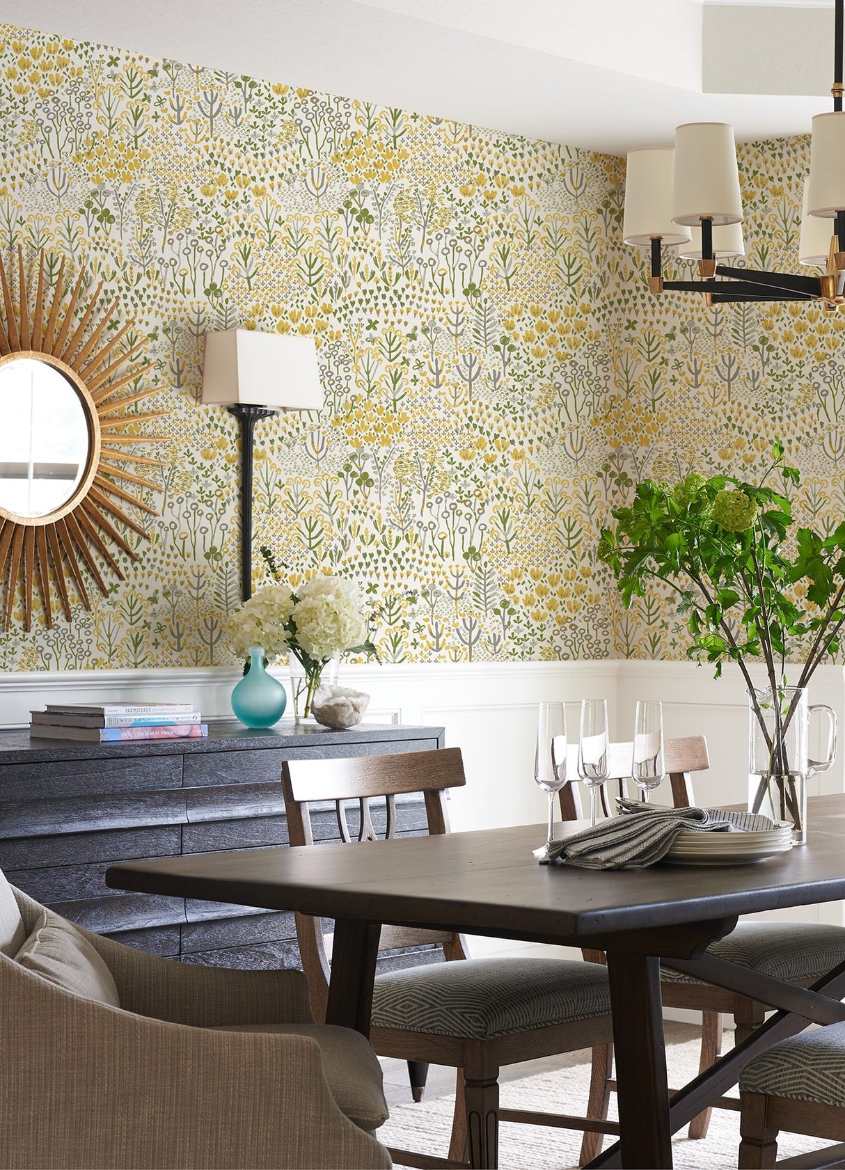 A-Street Prints 4081-26348 Chilton Yellow Wildflowers Wallpaper