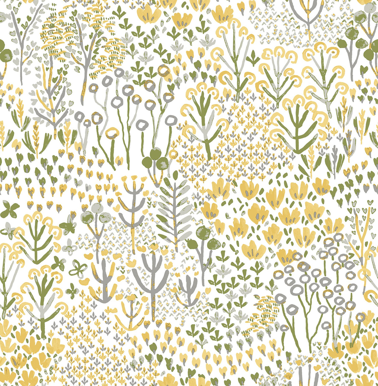 A-Street Prints 4081-26348 Chilton Yellow Wildflowers Wallpaper