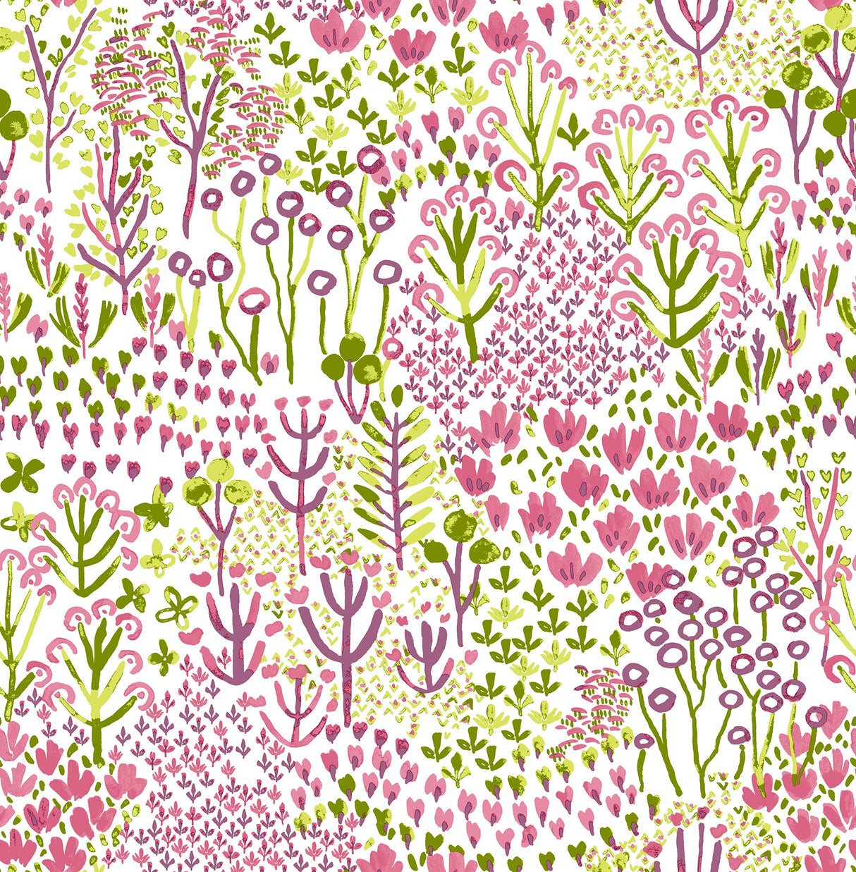 A-Street Prints 4081-26349 Chilton Pink Wildflowers Wallpaper