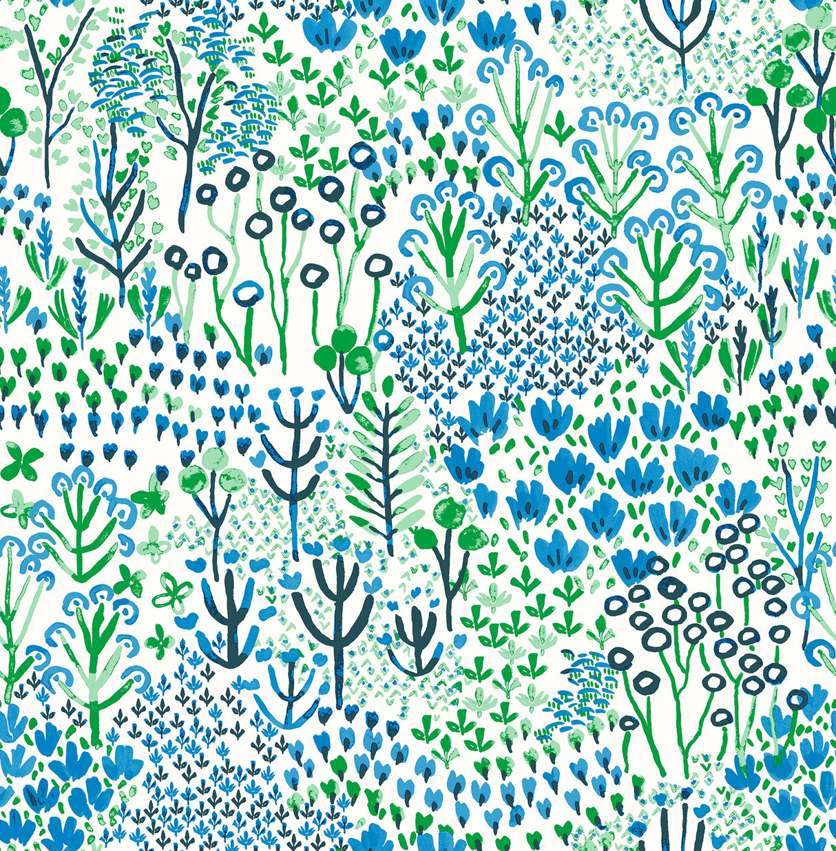 A-Street Prints 4081-26350 Chilton Blue Wildflowers Wallpaper