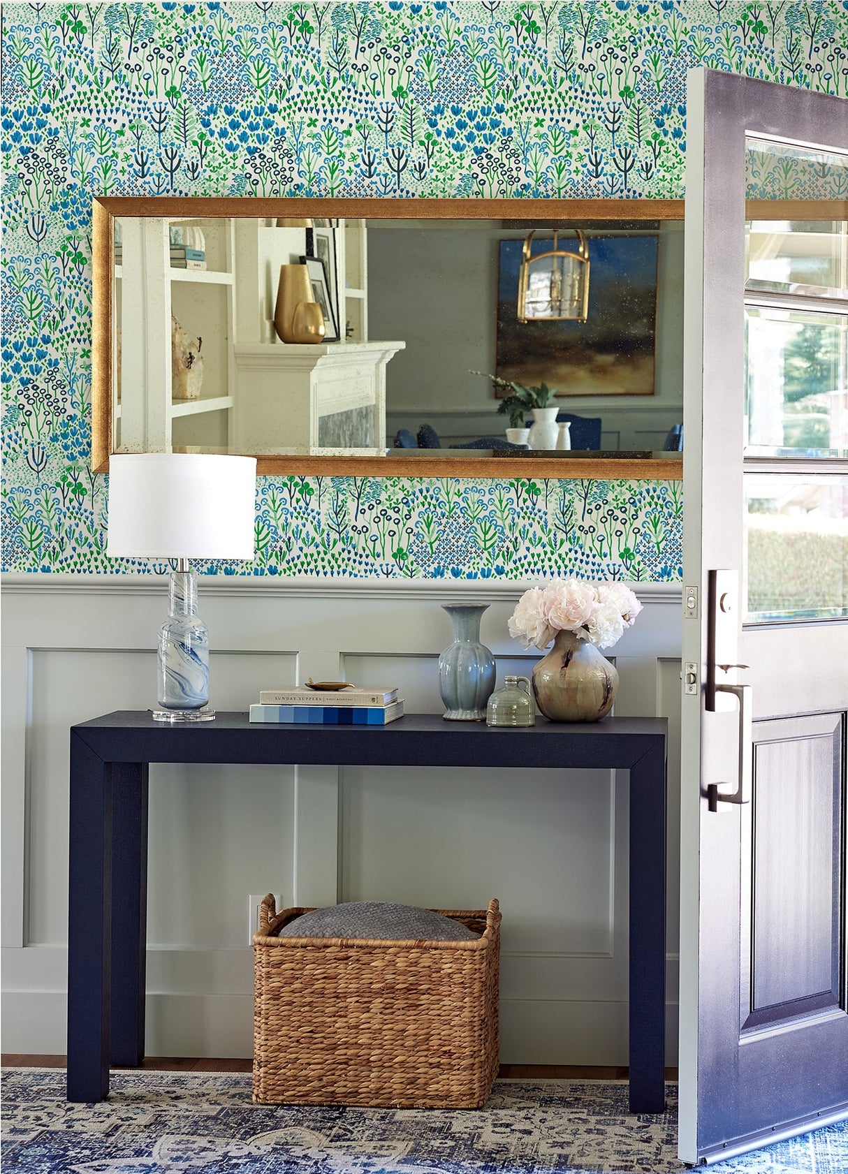 A-Street Prints 4081-26350 Chilton Blue Wildflowers Wallpaper