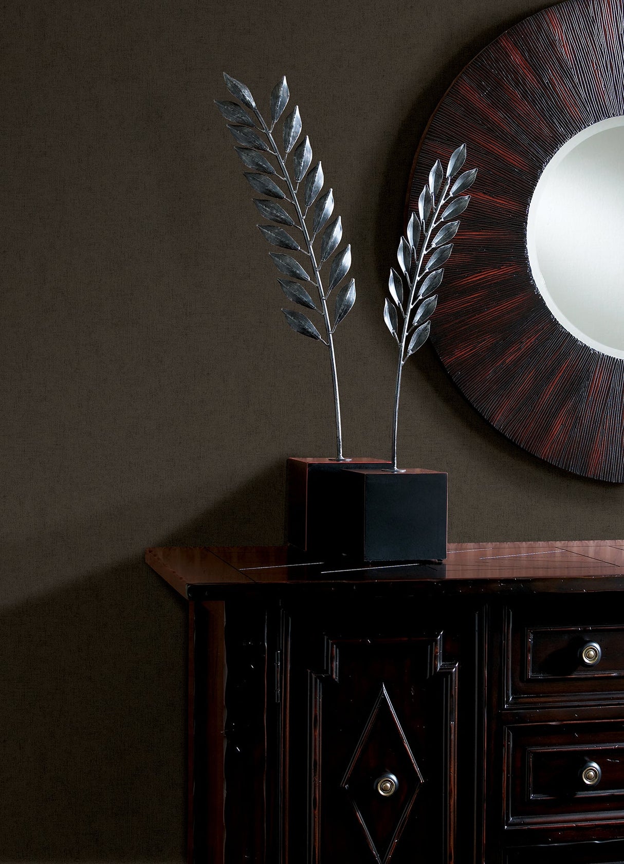 Advantage 4082-381975 Steno Chocolate Plaster Wallpaper