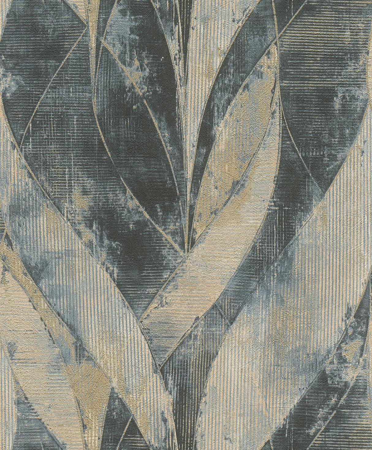 Advantage 4096-520064 Blake Denim Leaf Wallpaper