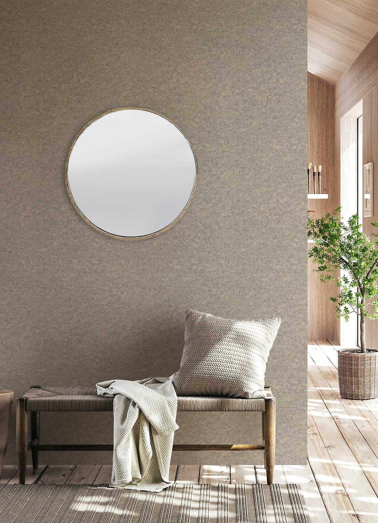 Advantage 4096-554342 Seth Grey Triangle Wallpaper