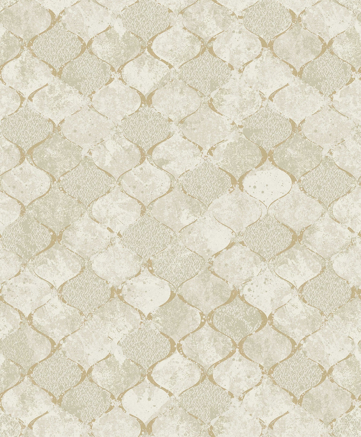 A-Street Prints 4105-86609 Pilak Gold Ogee Tile Wallpaper