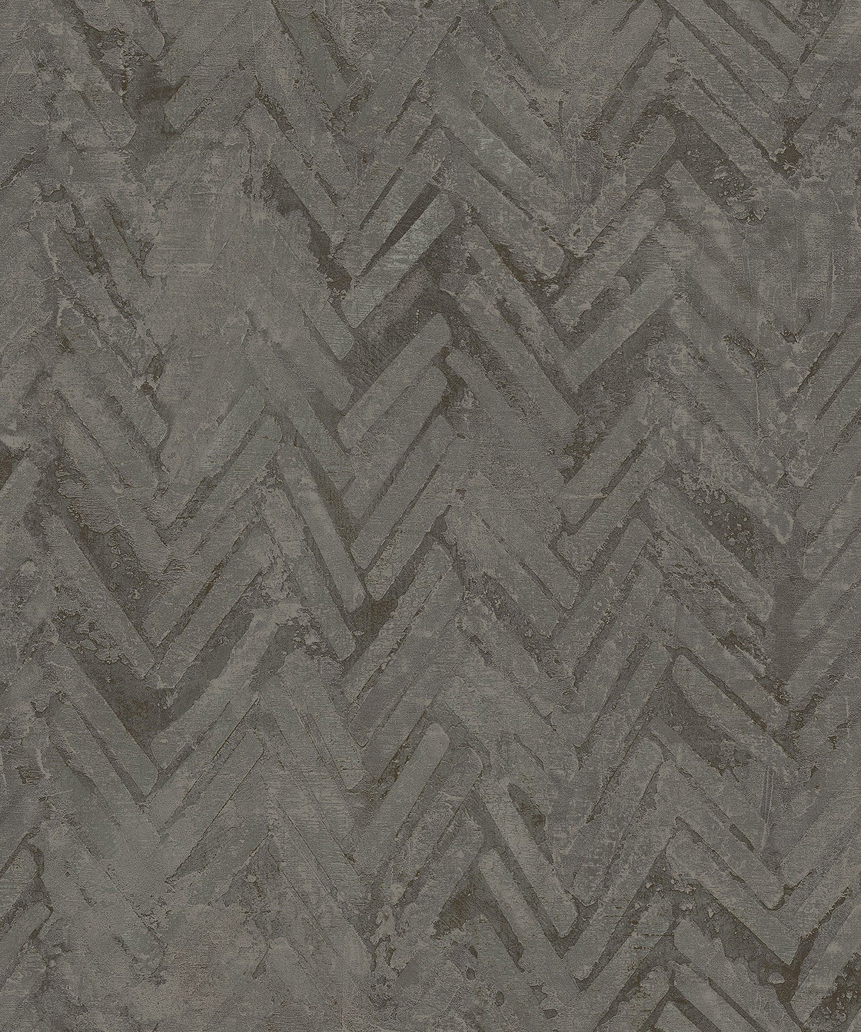 A-Street Prints 4105-86611 Amesemi Dark Grey Distressed Herringbone Wallpaper