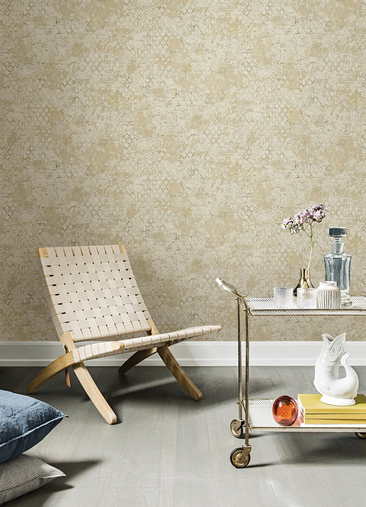 A-Street Prints 4105-86617 Zilarra Taupe Abstract Snakeskin Wallpaper