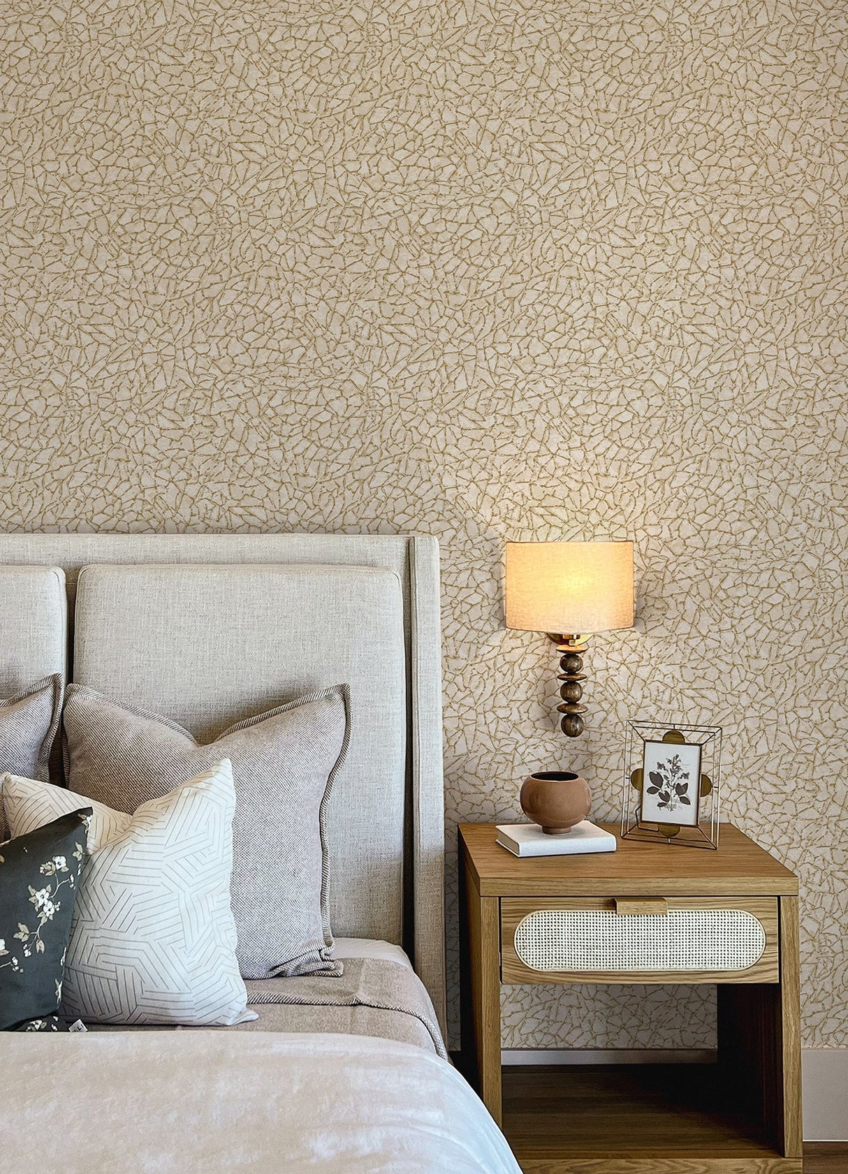 A-Street Prints 4105-86625 Soma Gold Metallic Crackling Wallpaper