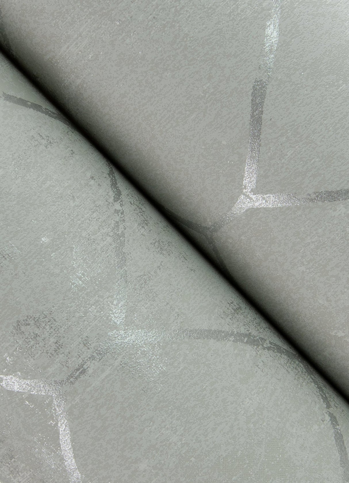 A-Street Prints 4105-86656 Rauta Silver Hexagon Tile Wallpaper