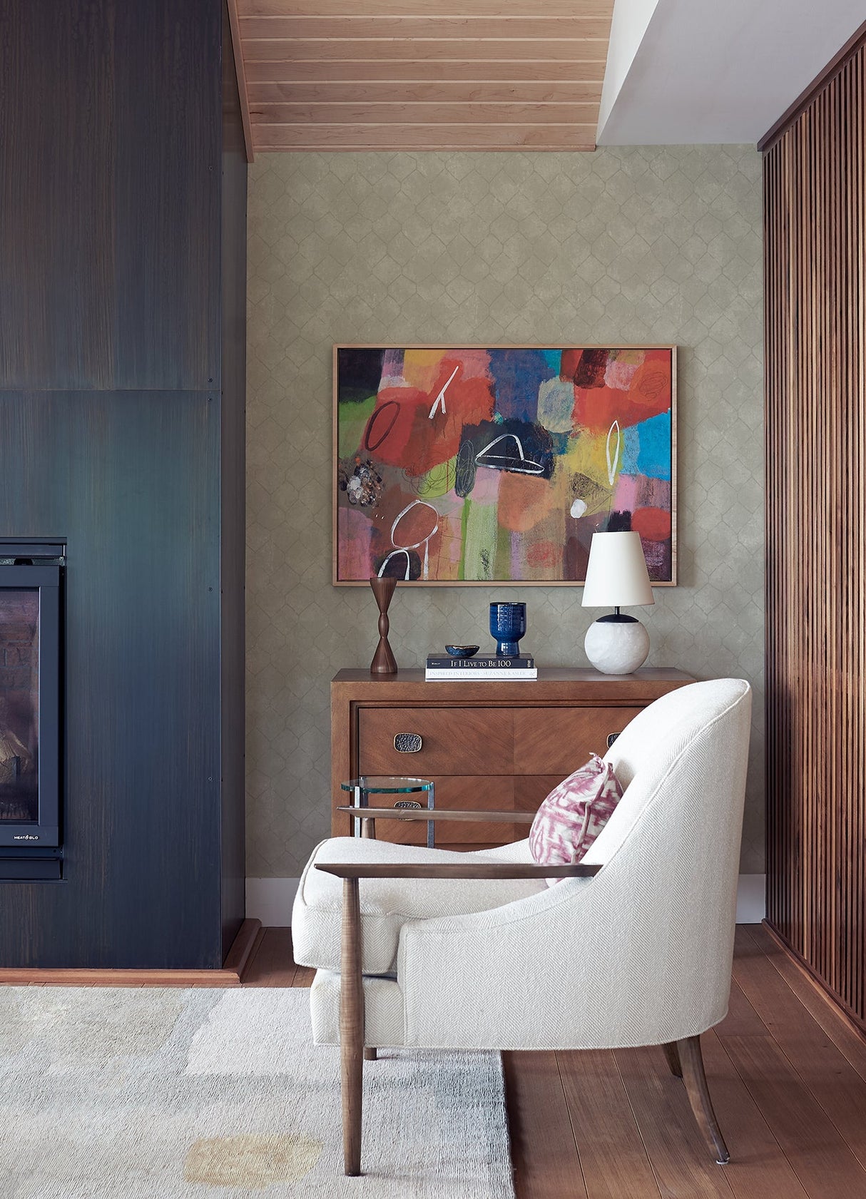 A-Street Prints 4105-86656 Rauta Silver Hexagon Tile Wallpaper