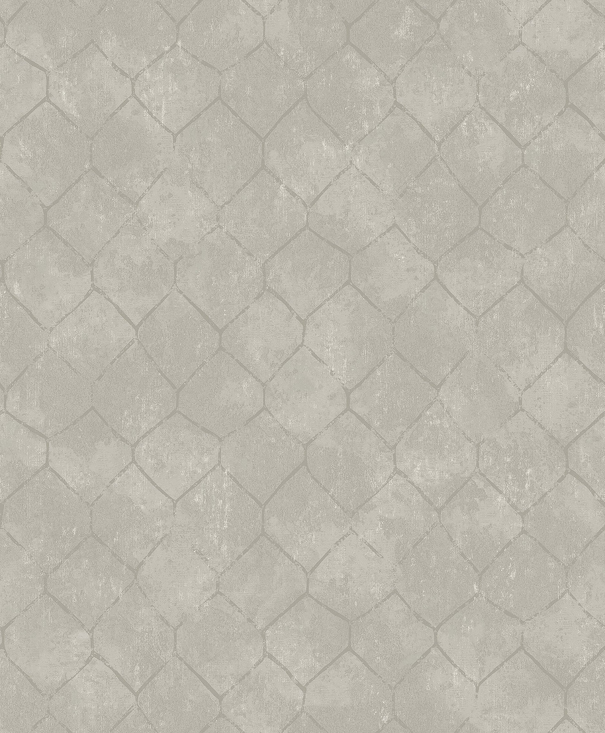A-Street Prints 4105-86656 Rauta Silver Hexagon Tile Wallpaper