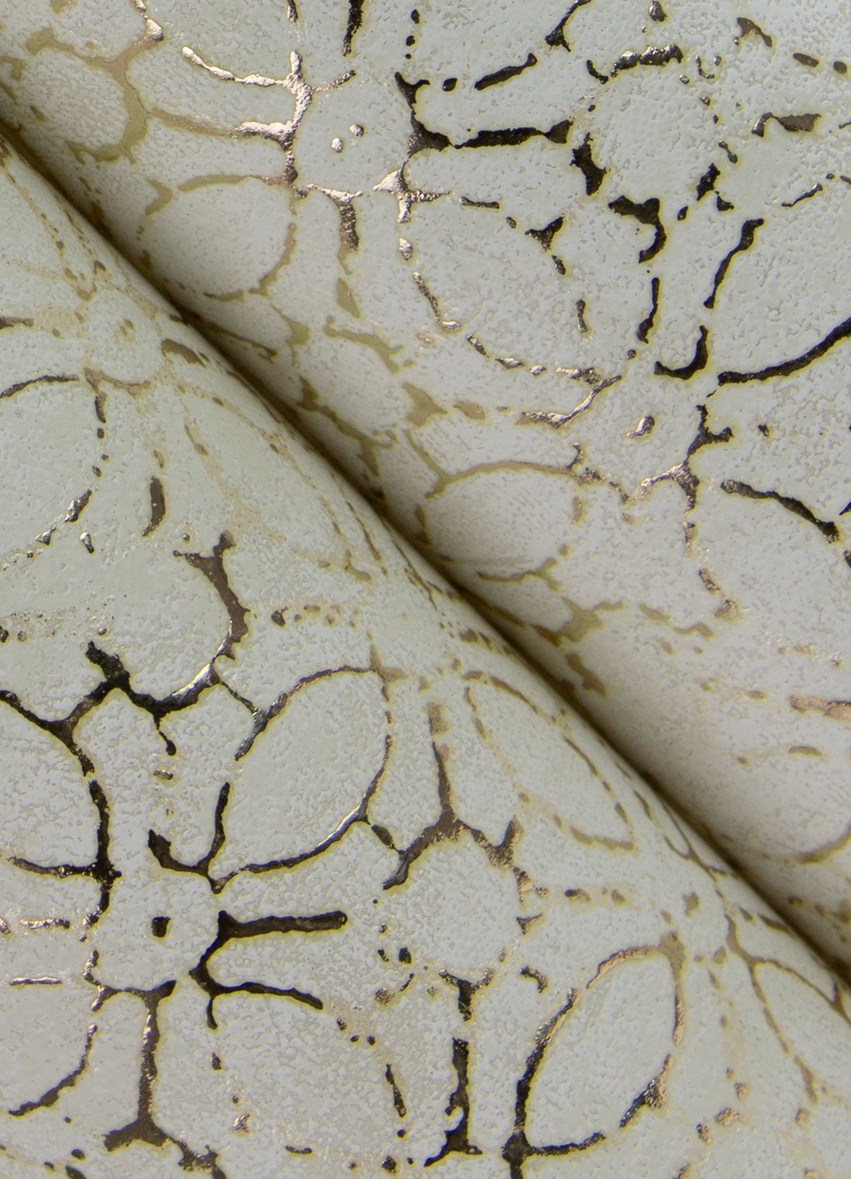 A-Street Prints 4105-86663 Khauta Champagne Floral Geometric Wallpaper