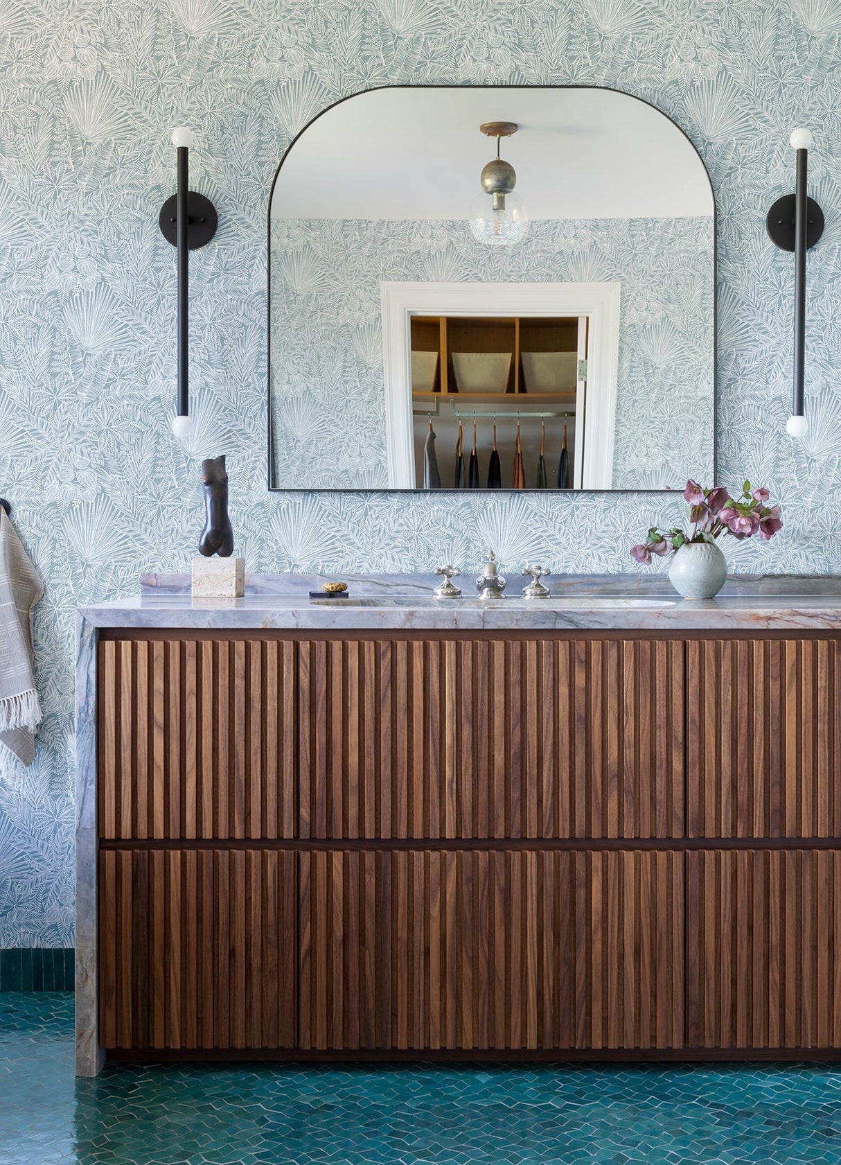 A-Street Prints 4120-26802 Vita Blue Botanical Wallpaper