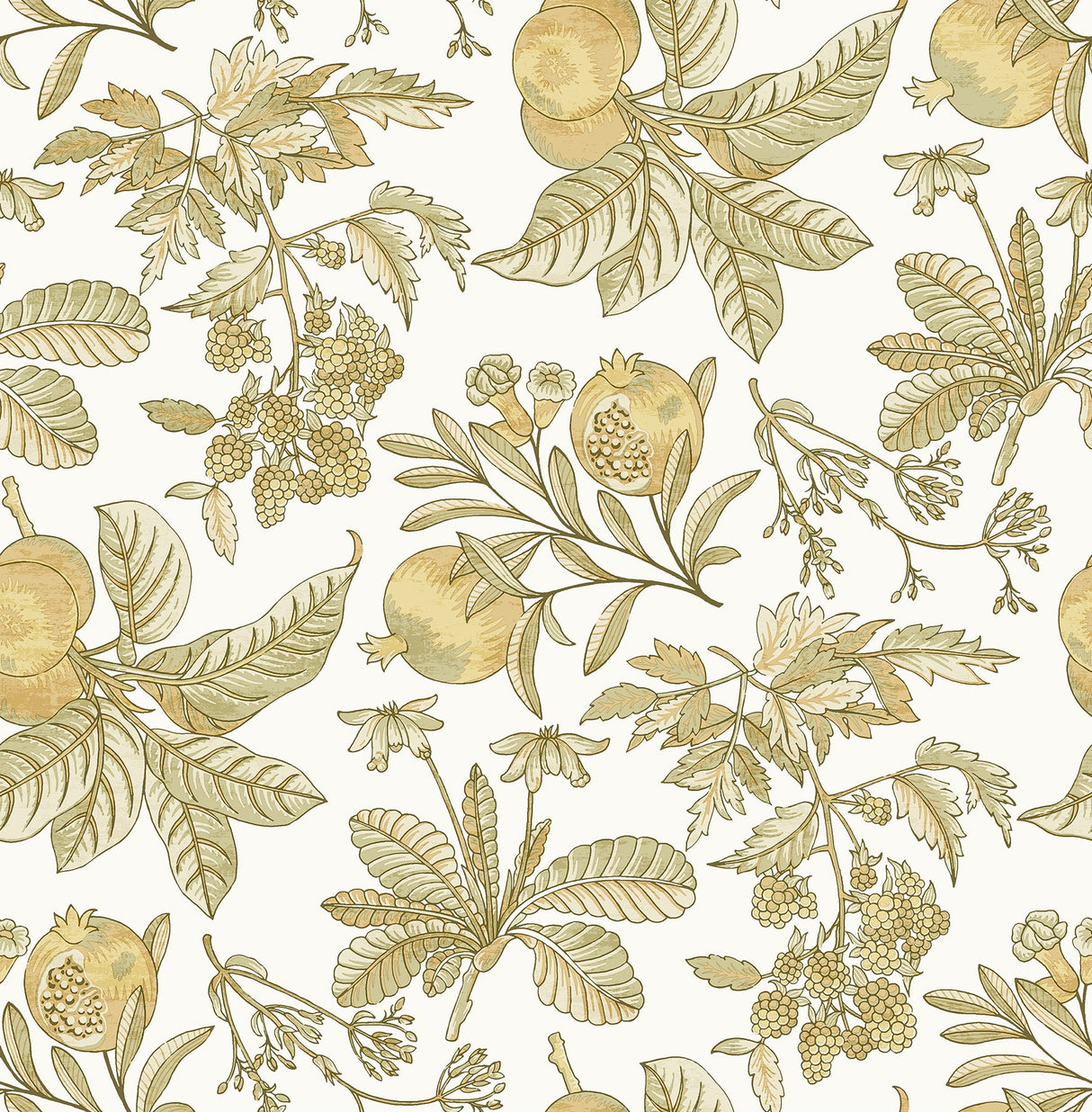 A-Street Prints 4120-26813 Cecilia Honey Fruit Wallpaper