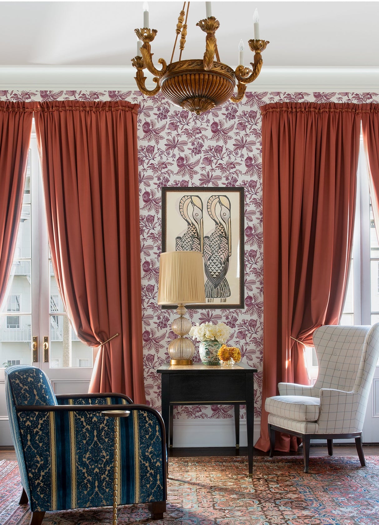 A-Street Prints 4120-26815 Cecilia Purple Fruit Wallpaper